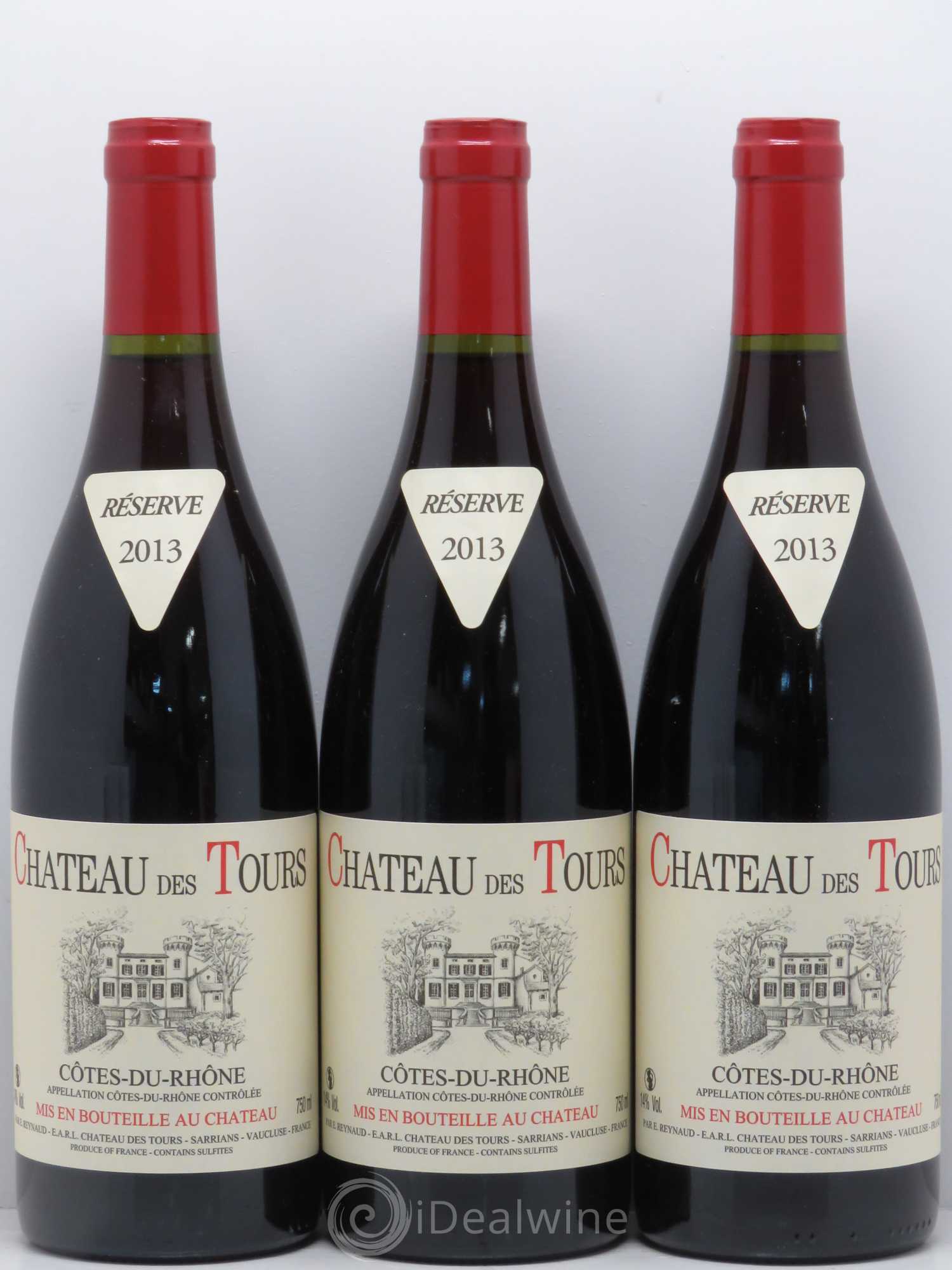 Côtes-du-Rhône Château des Tours Emmanuel Reynaud 2013 - Lot de 3 bouteilles - 0