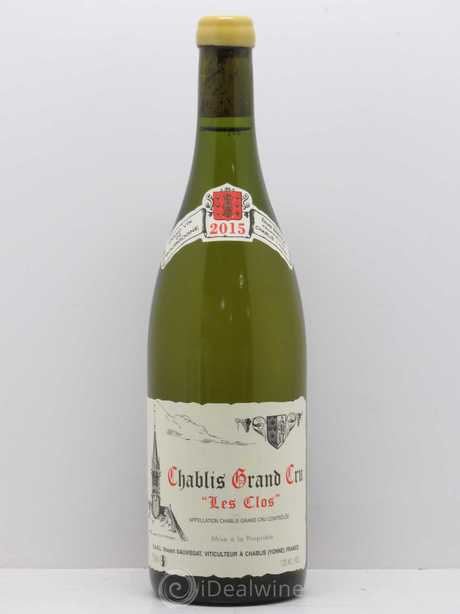 Chablis Grand Cru Les Clos Vincent Dauvissat (Domaine) 2015 - Lot de 1 bouteille - 0