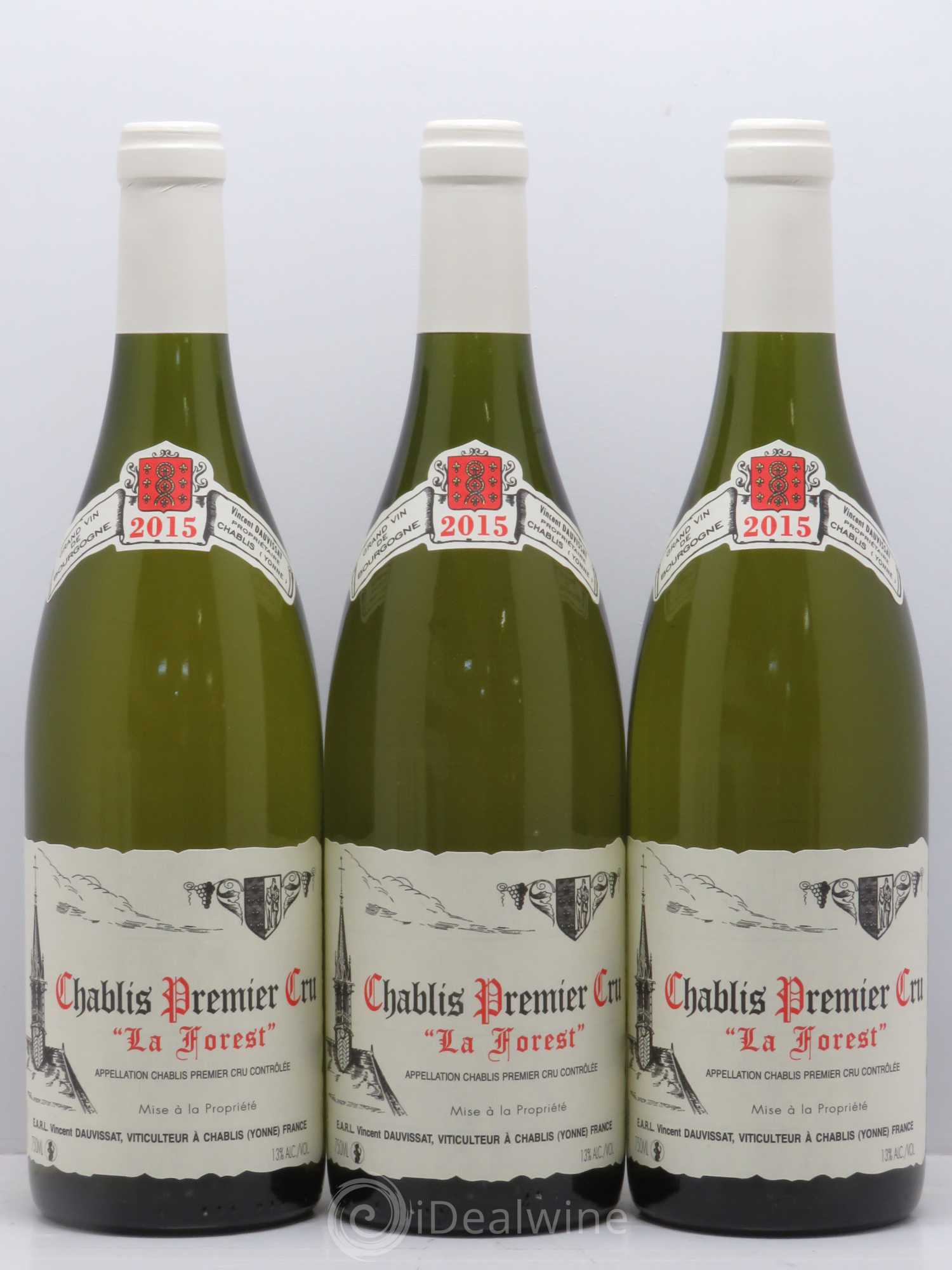 Chablis 1er Cru La Forest Vincent Dauvissat (Domaine) 2015 - Lot de 3 bouteilles - 0
