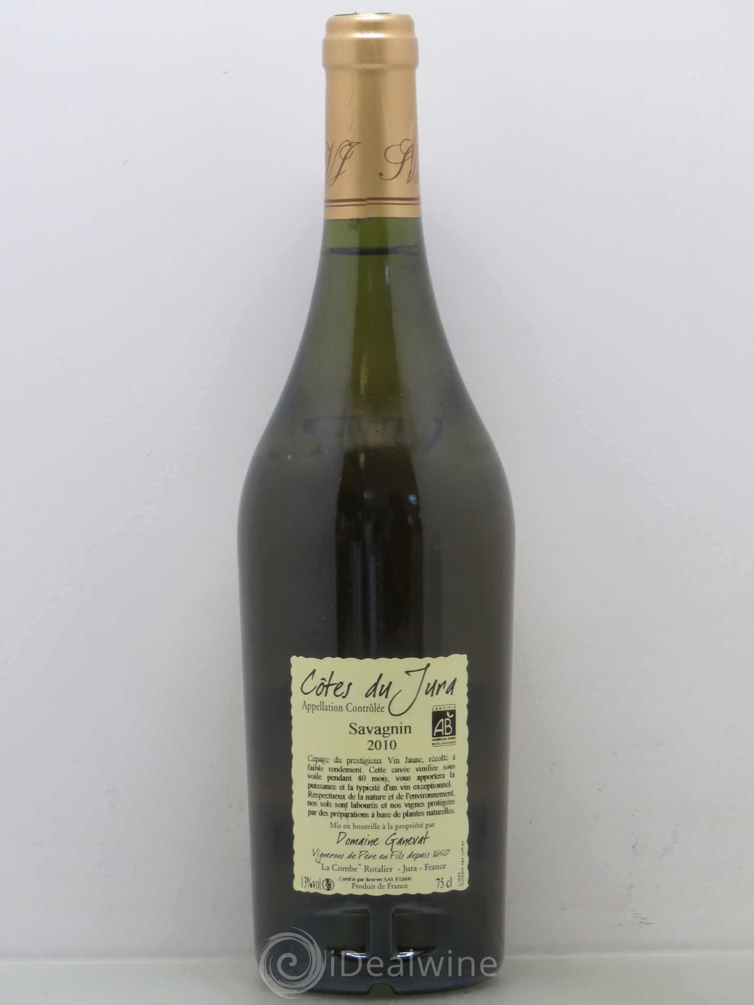Côtes du Jura Cuvée Prestige Jean-François Ganevat (Domaine) 2010 - Lot de 1 bouteille - 1