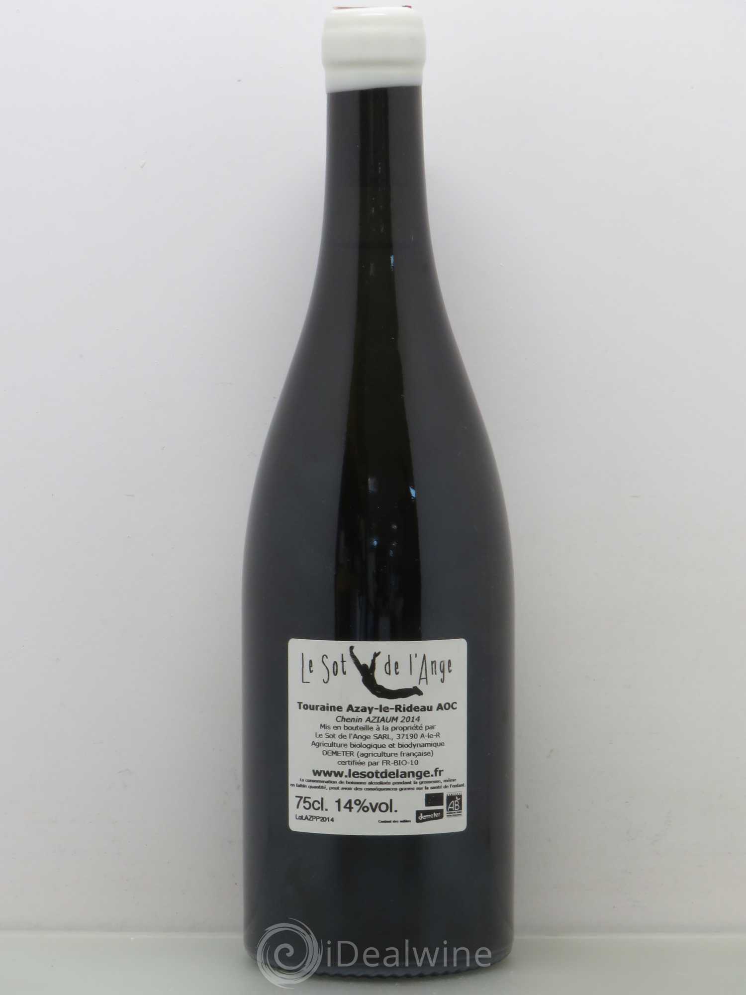 IGP Val de Loire Le Sot de l'ange Aziaum 2014 - Lot de 1 bouteille - 1