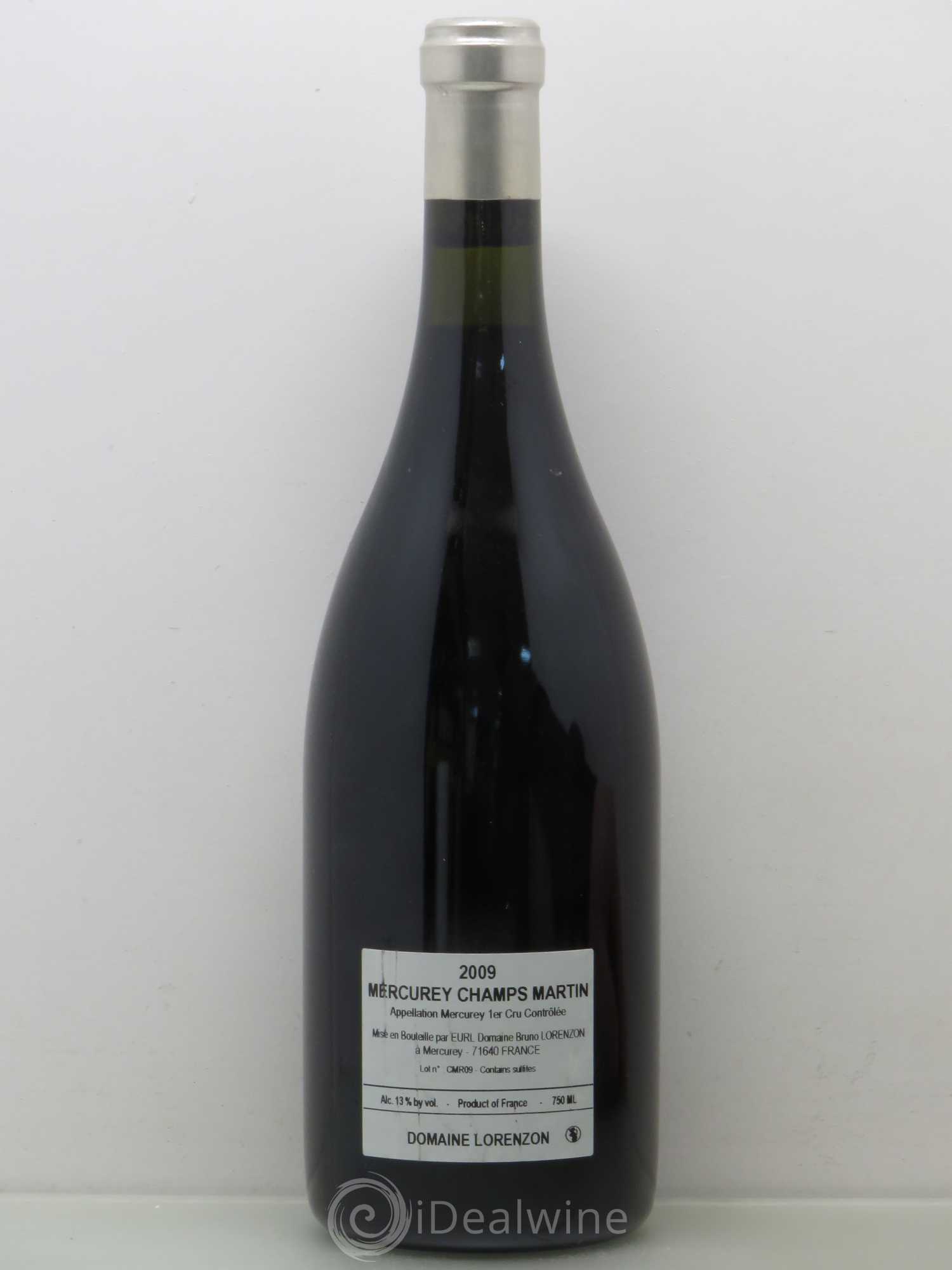 Mercurey 1er Cru Champs Martin Lorenzon 2009 - Posten von 1 Flasche - 1