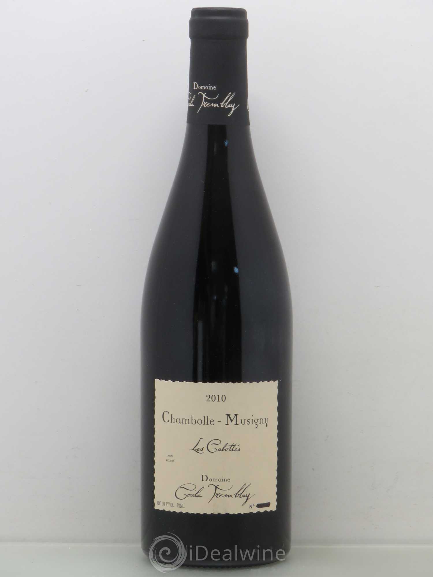 Chambolle-Musigny Les Cabottes Cécile Tremblay 2010 - Lot de 1 bouteille - 0