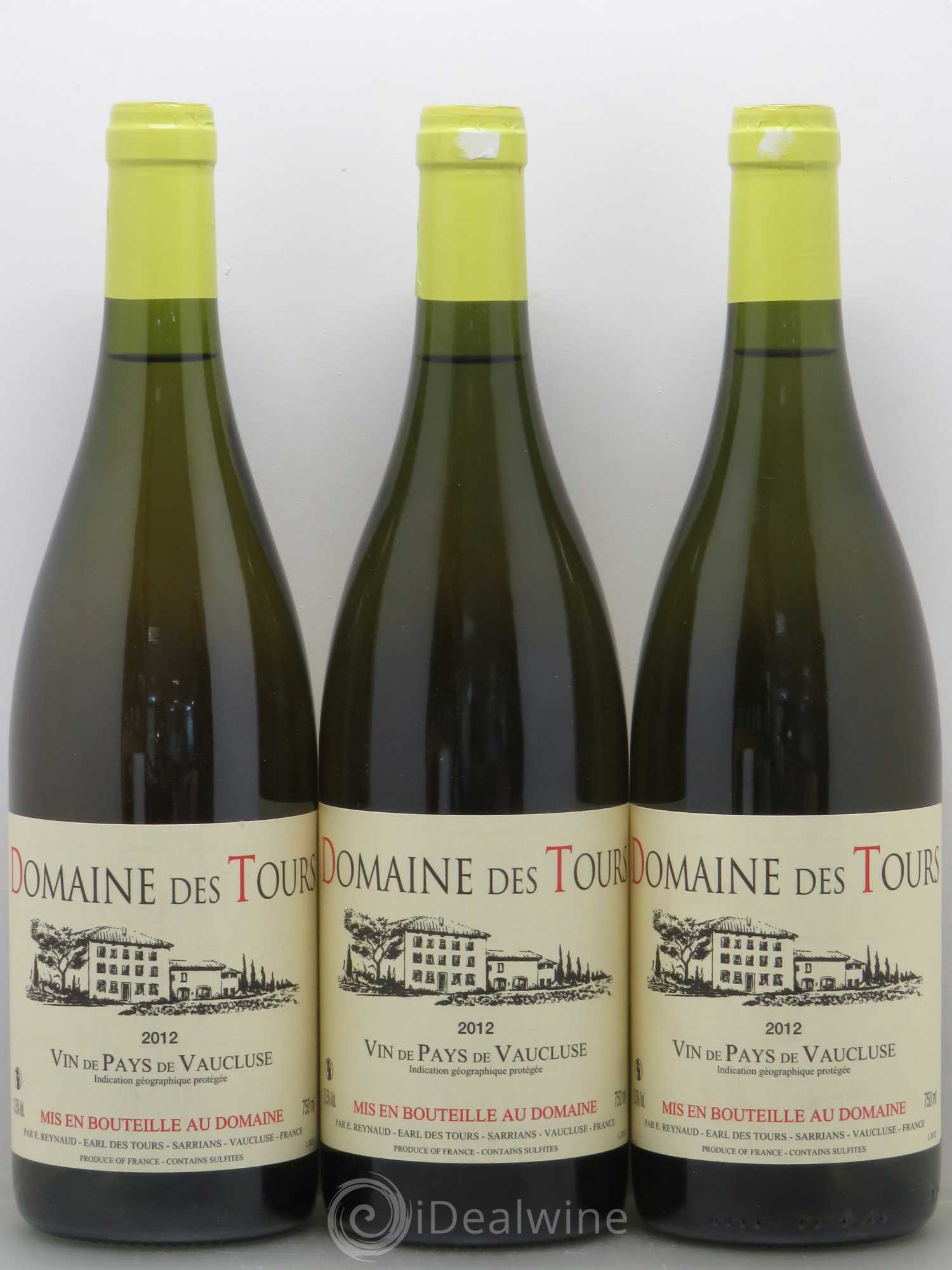 Vaucluse (Vin de Pays de Vaucluse) Domaine des Tours Emmanuel Reynaud 2012 - Lot de 3 bouteilles - 0