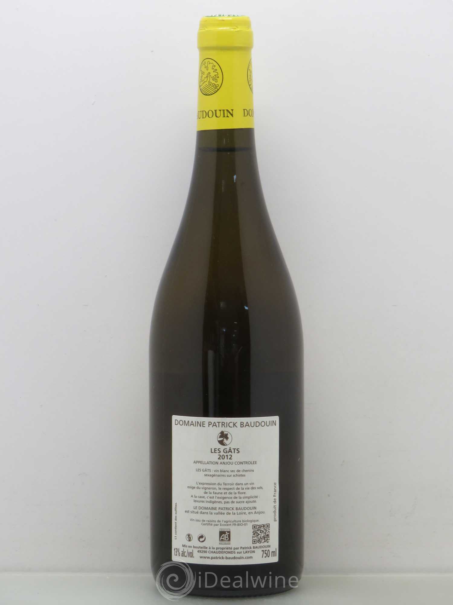 Val de Loire Patrick Baudoin Les Grats (sans prix de réserve) 2012 - Posten von 1 Flasche - 1