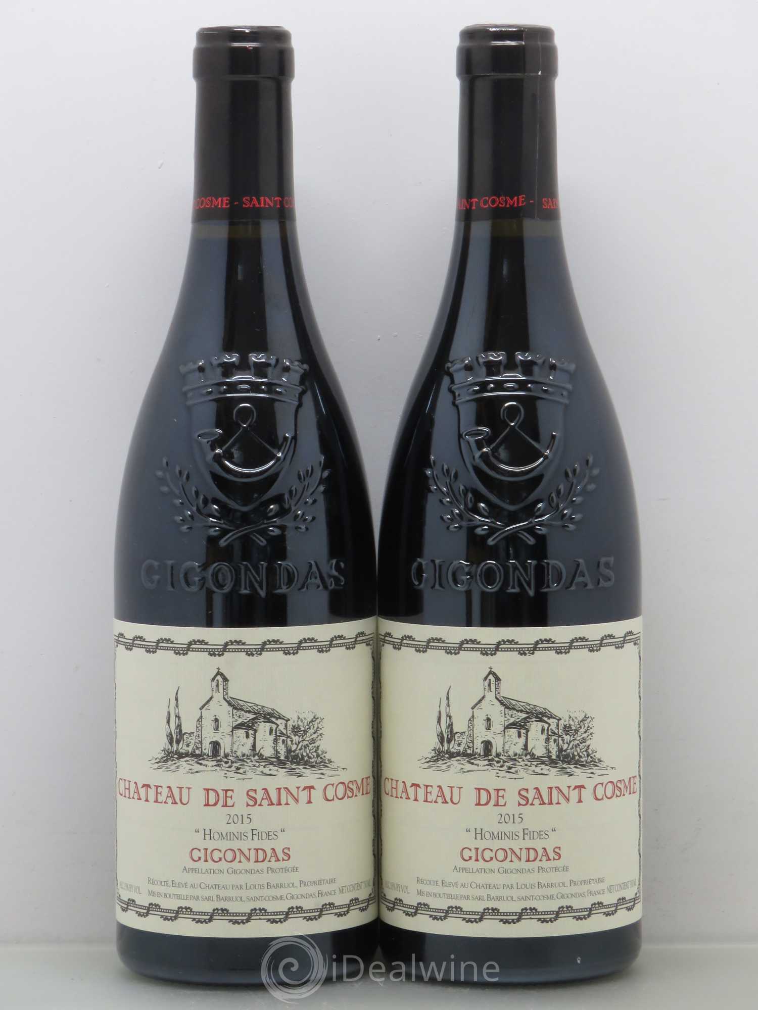 Gigondas Hominis Fides Saint Cosme 2015 - Lot de 2 bouteilles - 0