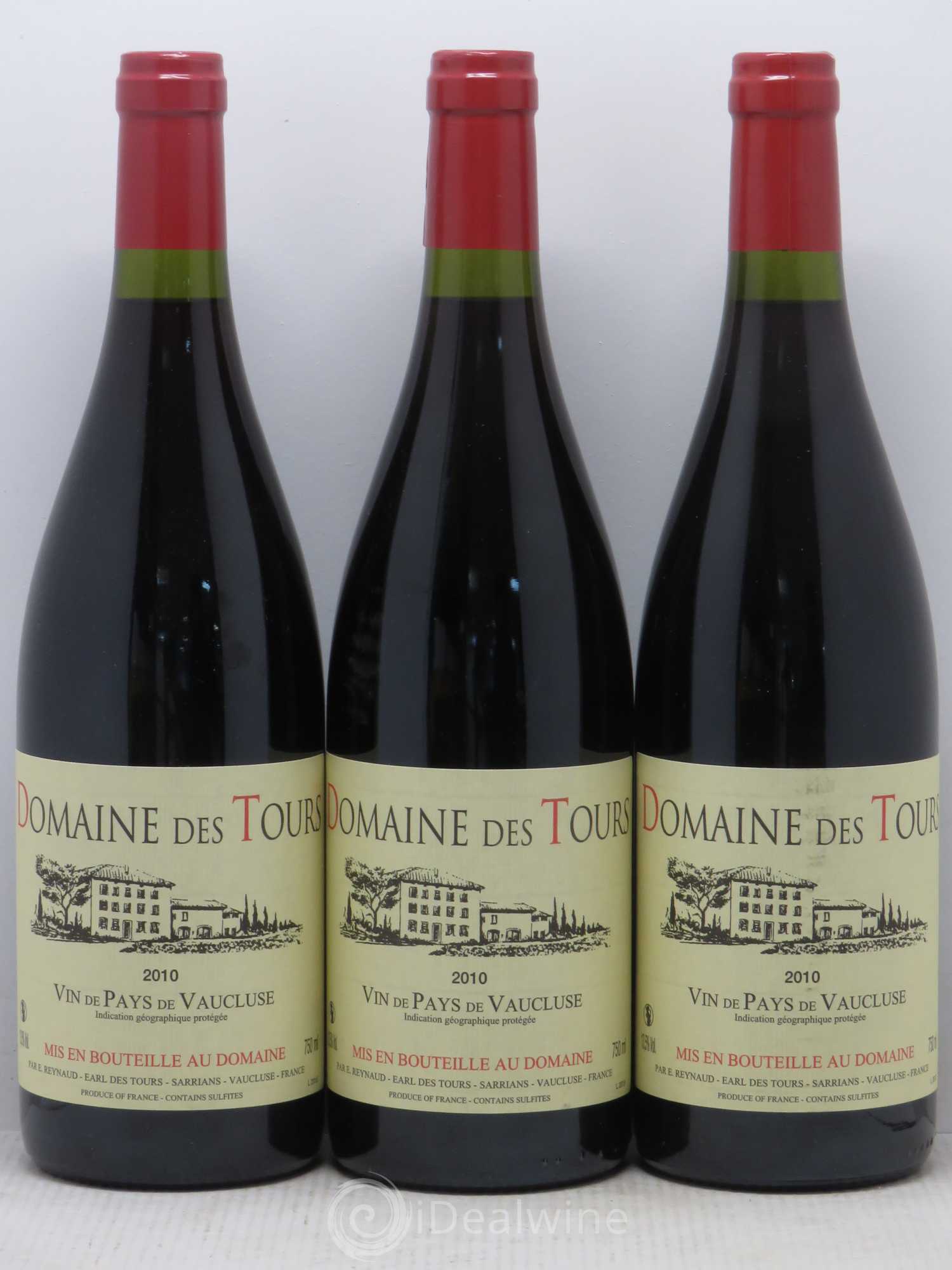 Vaucluse (Vin de Pays de Vaucluse) Domaine des Tours Emmanuel Reynaud 2010 - Lot de 3 bouteilles - 0