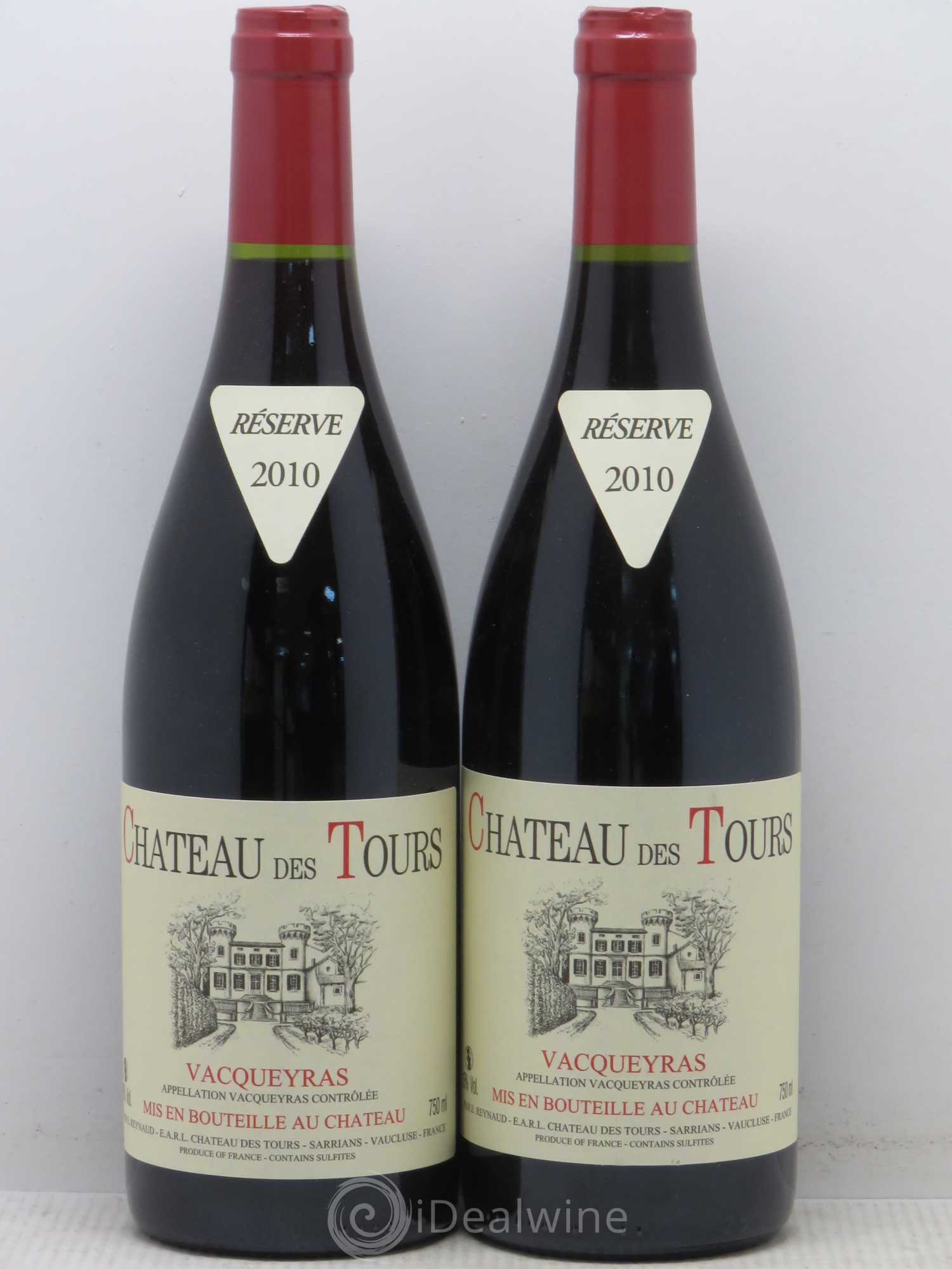 Vacqueyras Château des Tours Emmanuel Reynaud 2010 - Lot de 2 bouteilles - 0