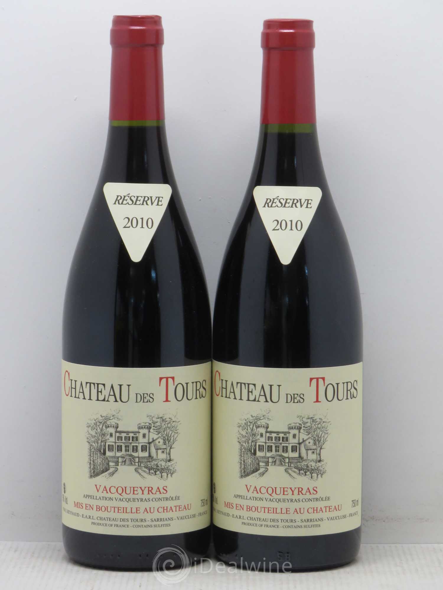 Vacqueyras Château des Tours Emmanuel Reynaud 2010 - Lot de 2 bouteilles - 0