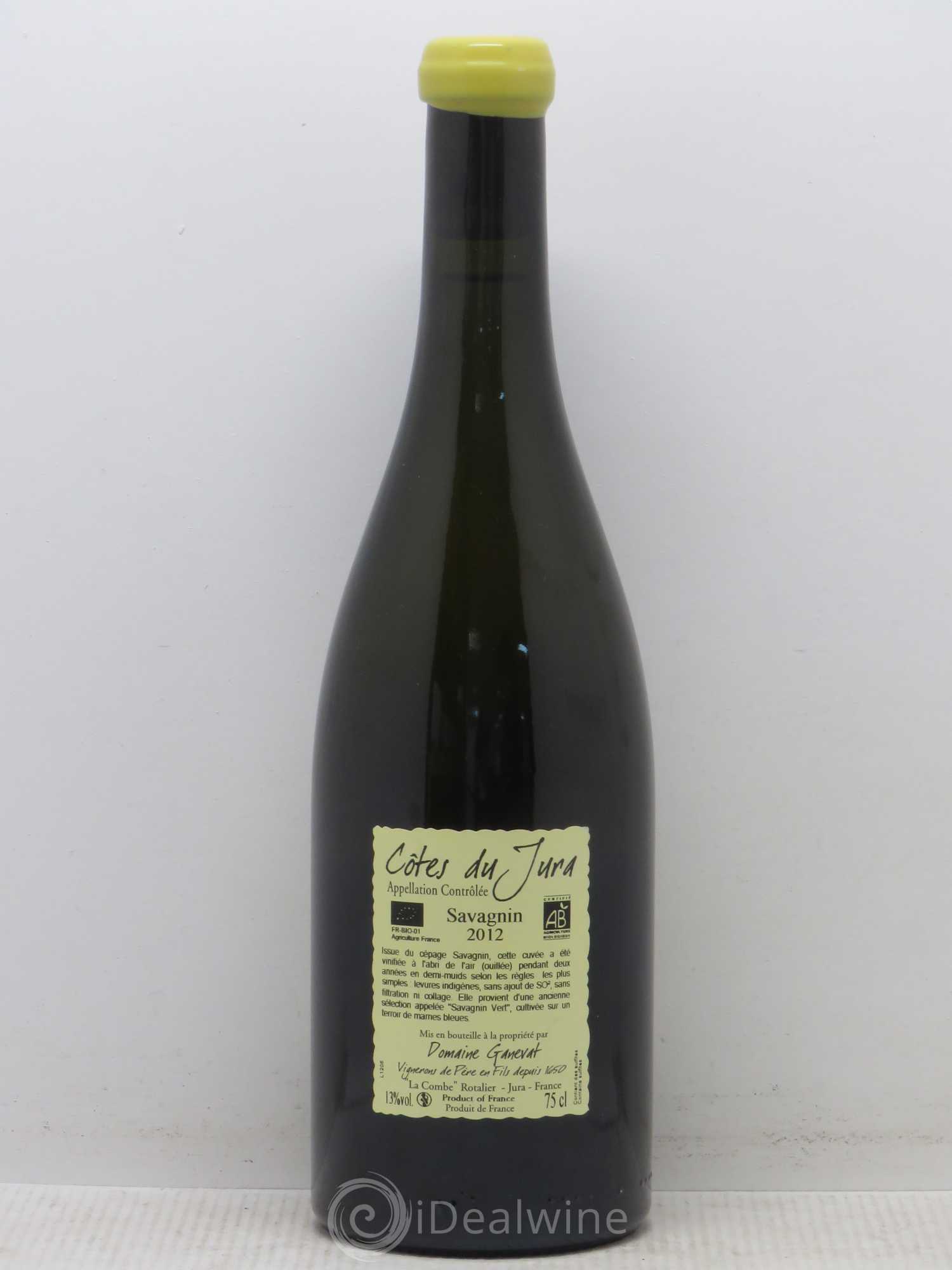 Côtes du Jura Les Chalasses Marnes Bleues Jean-François Ganevat (Domaine) 2012 - Lot de 1 bouteille - 1
