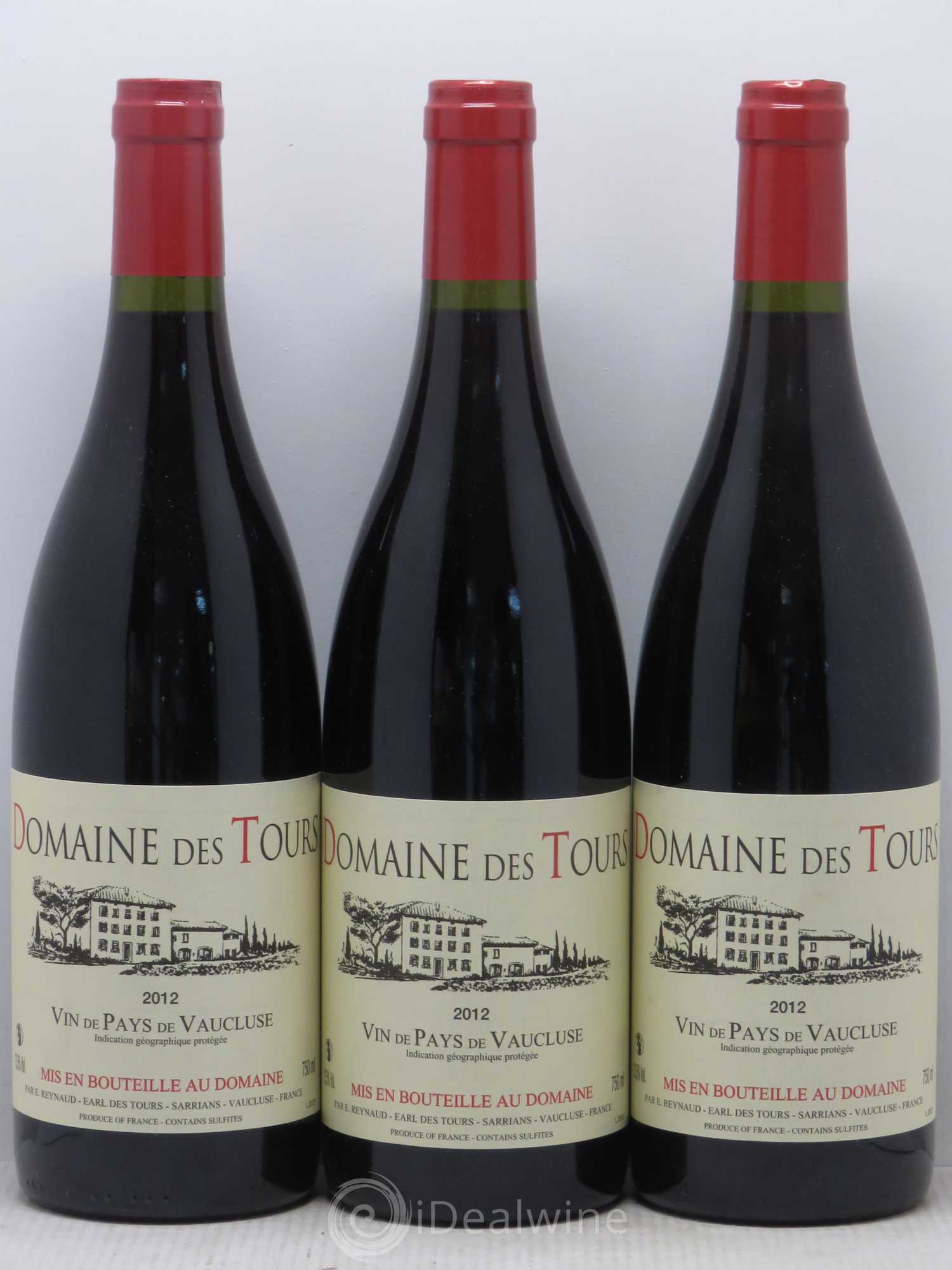 Vaucluse (Vin de Pays de Vaucluse) Domaine des Tours Emmanuel Reynaud 2012 - Lot de 3 bouteilles - 0