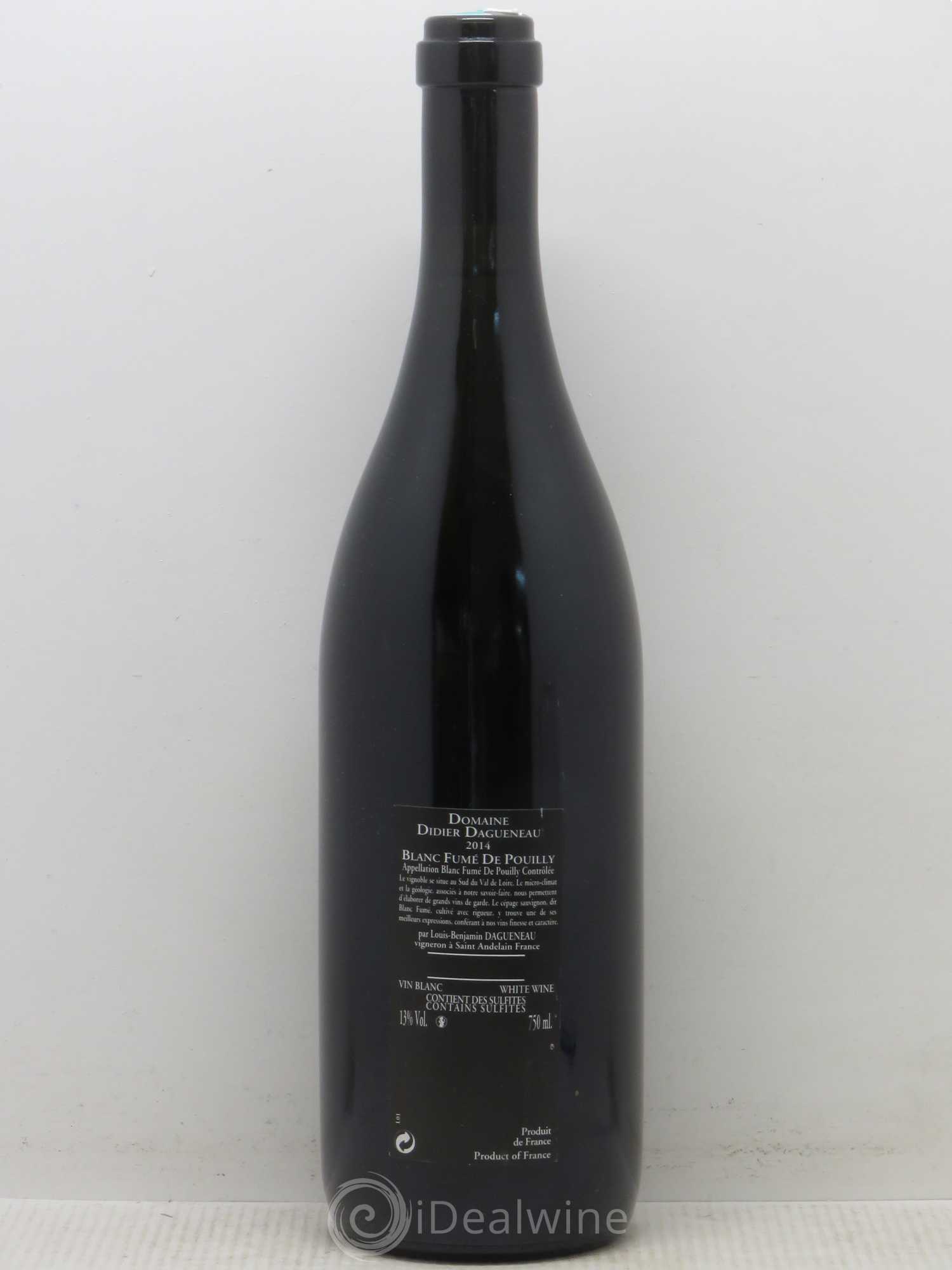 Vin de France (anciennement Pouilly-Fumé) Silex Dagueneau (Domaine Didier - Louis-Benjamin) 2014 - Lot de 1 bouteille - 1