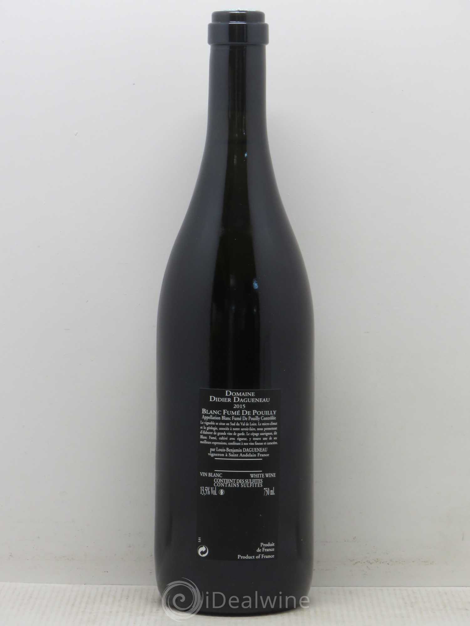 Vin de France (anciennement Pouilly-Fumé) Silex Dagueneau (Domaine Didier - Louis-Benjamin) 2015 - Lot de 1 bouteille - 1