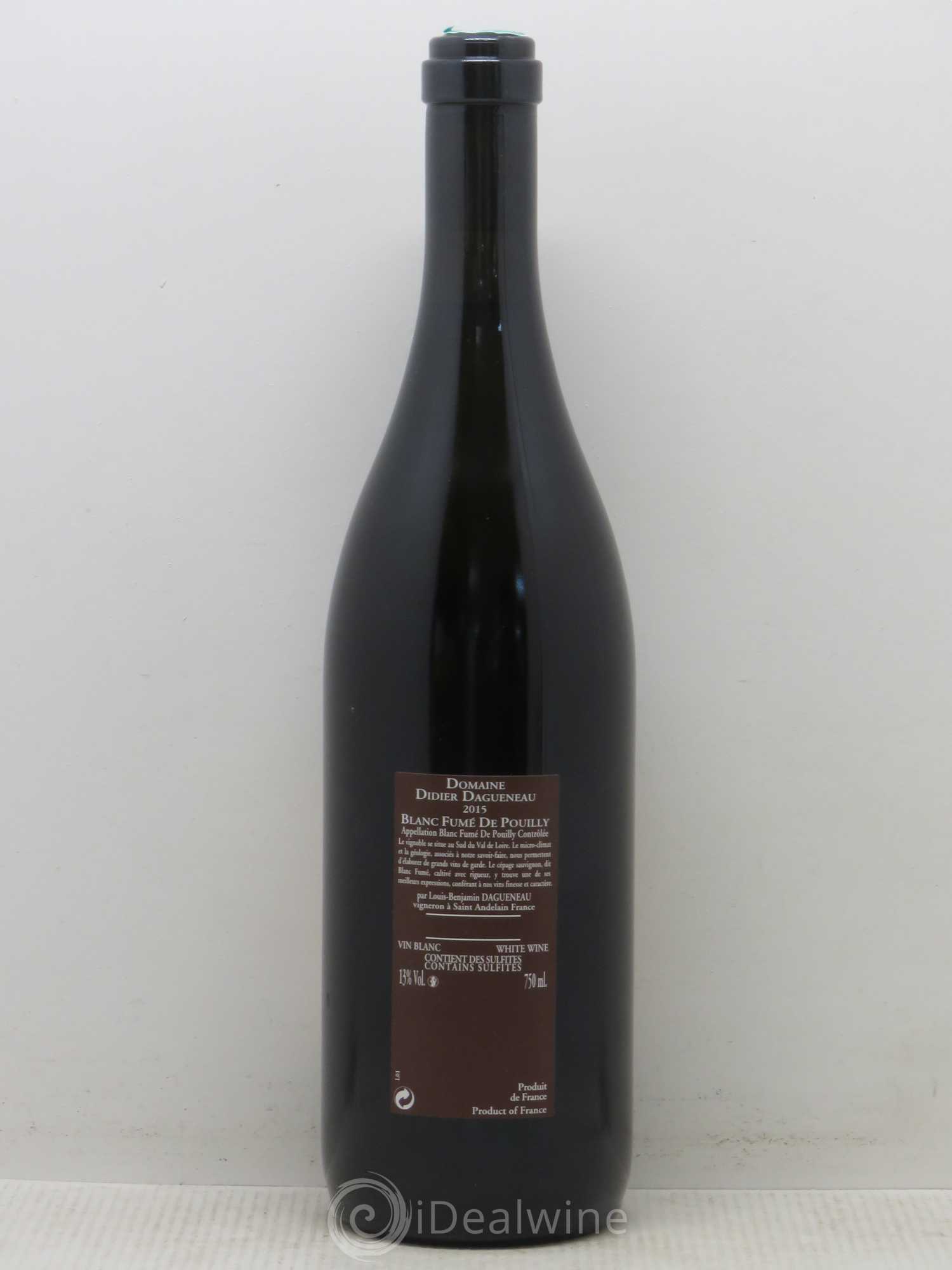 Vin de France (anciennement Pouilly-Fumé) Pur Sang Dagueneau (Domaine Didier - Louis-Benjamin) 2015 - Lot de 1 bouteille - 1
