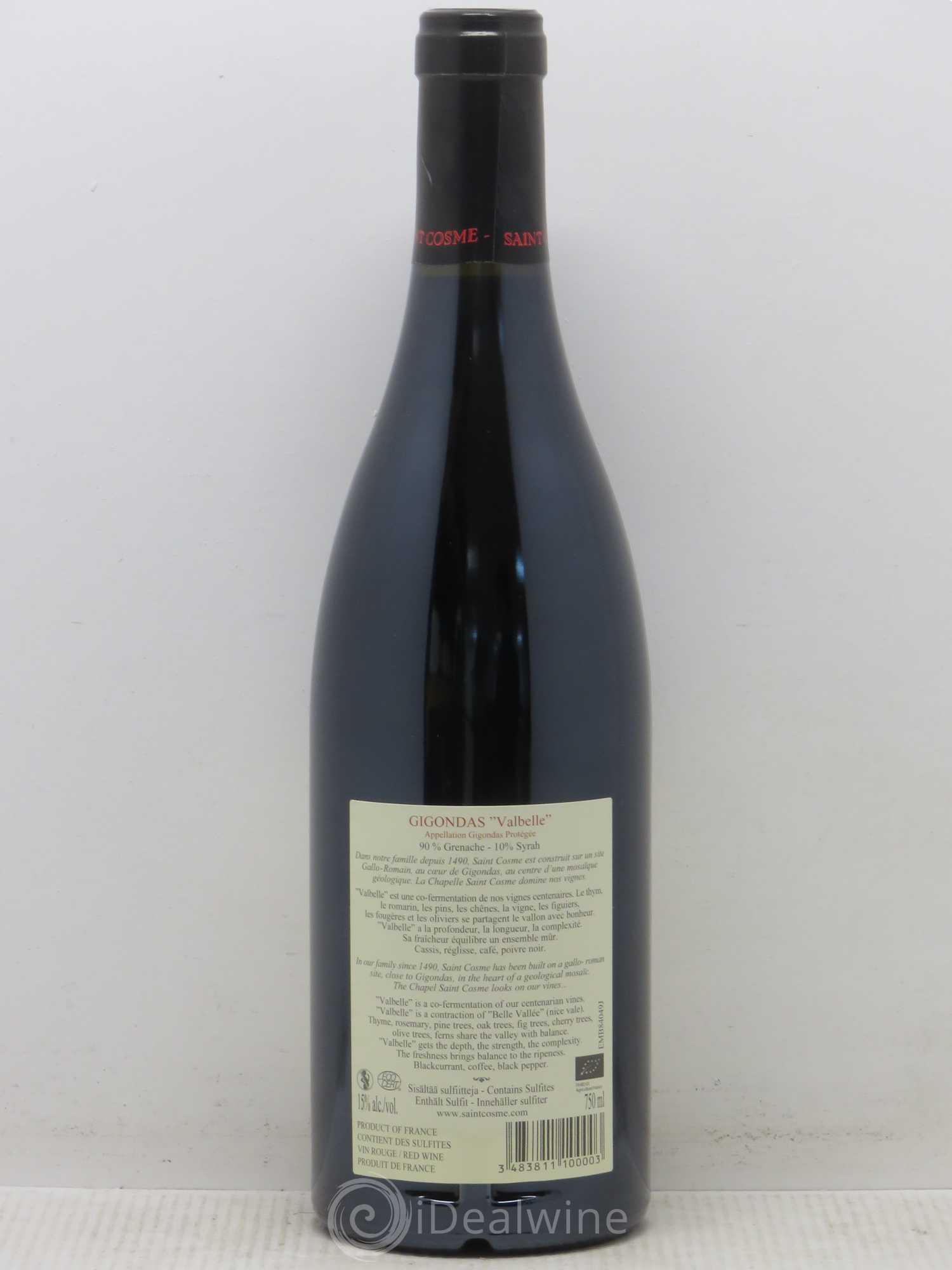 Gigondas Valbelle Saint Cosme 2015 - Lot de 1 bouteille - 1
