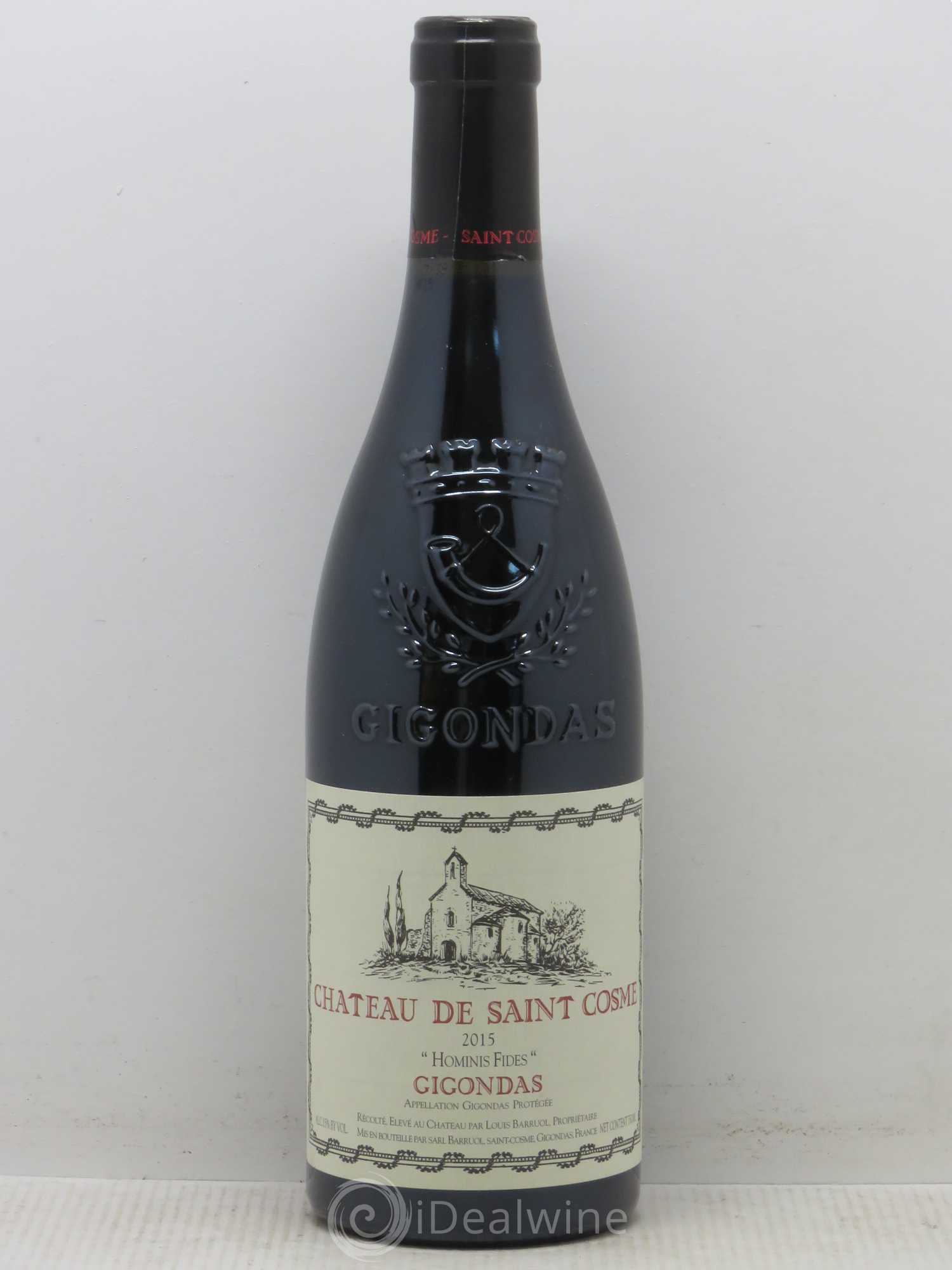 Gigondas Hominis Fides Saint Cosme 2015 - Lot de 1 bouteille - 0