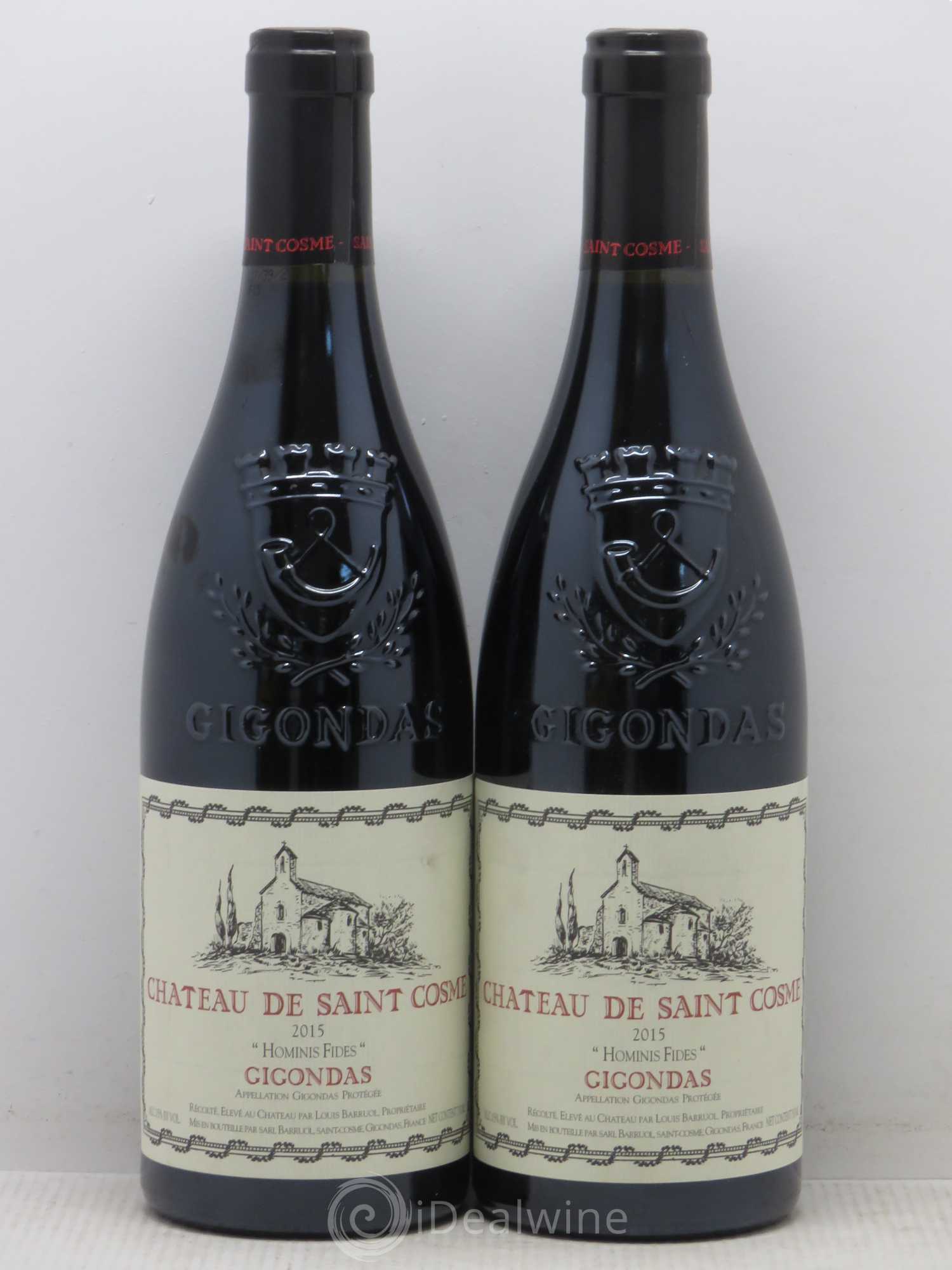 Gigondas Hominis Fides Saint Cosme 2015 - Lot de 2 bouteilles - 0