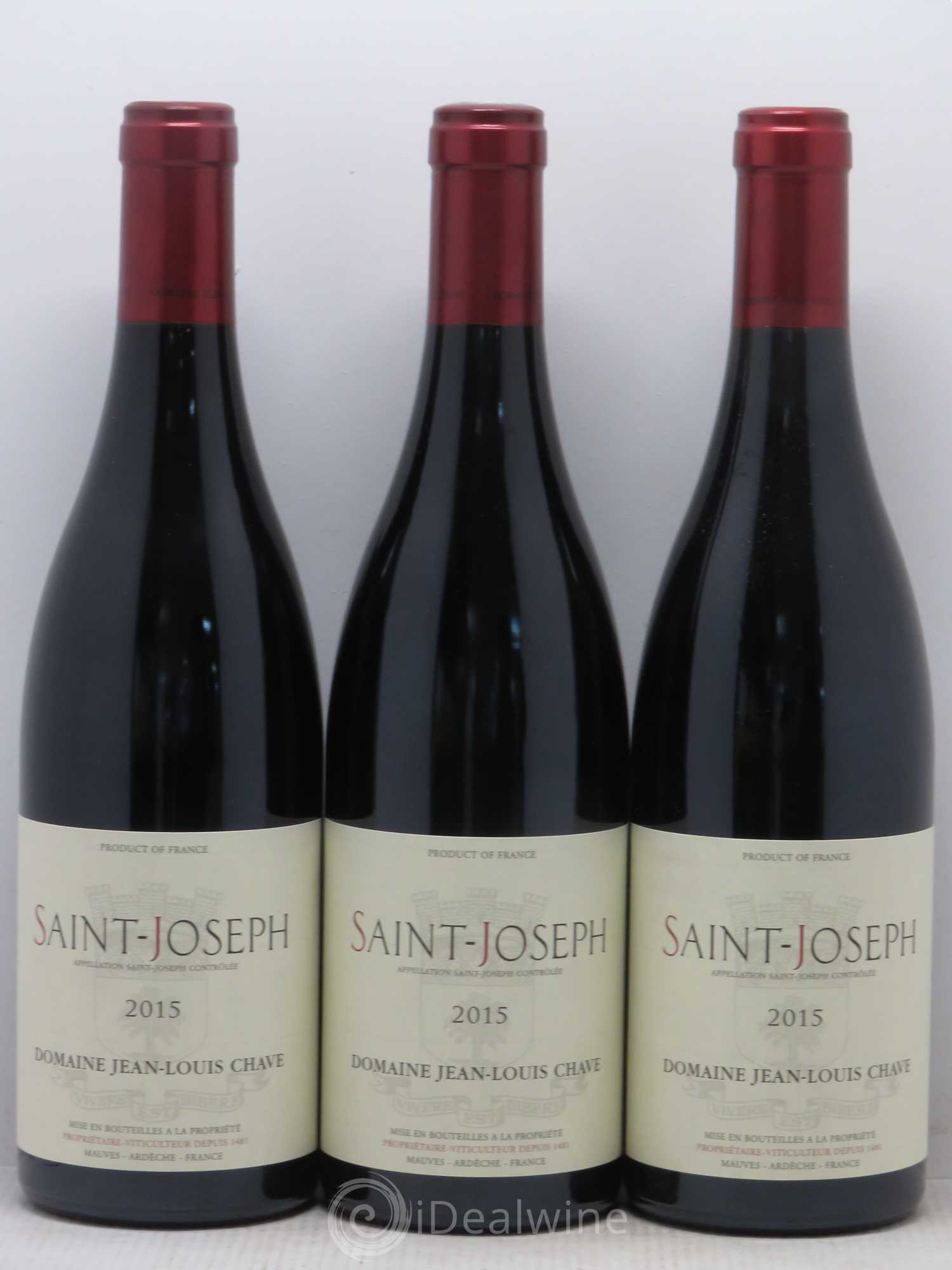 Saint-Joseph Jean-Louis Chave 2015 - Lot de 3 bouteilles - 0