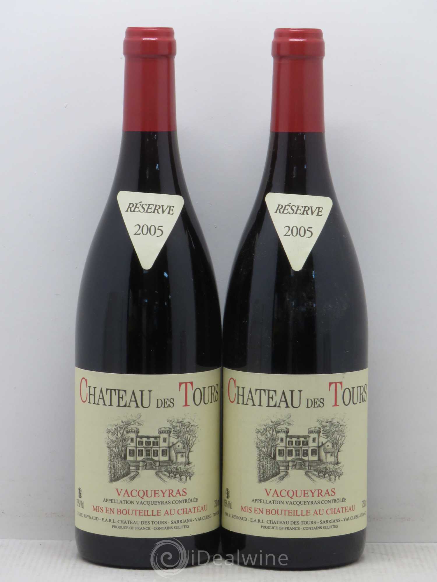 Vacqueyras Château des Tours Emmanuel Reynaud 2005 - Lot de 2 bouteilles - 0