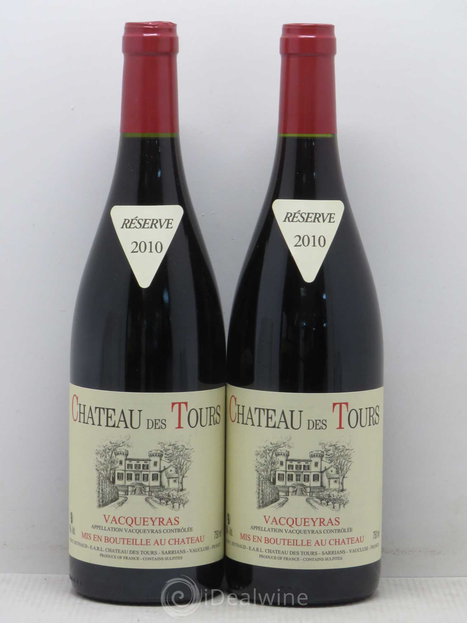 Vacqueyras Château des Tours Emmanuel Reynaud 2010 - Lot de 2 bouteilles - 0