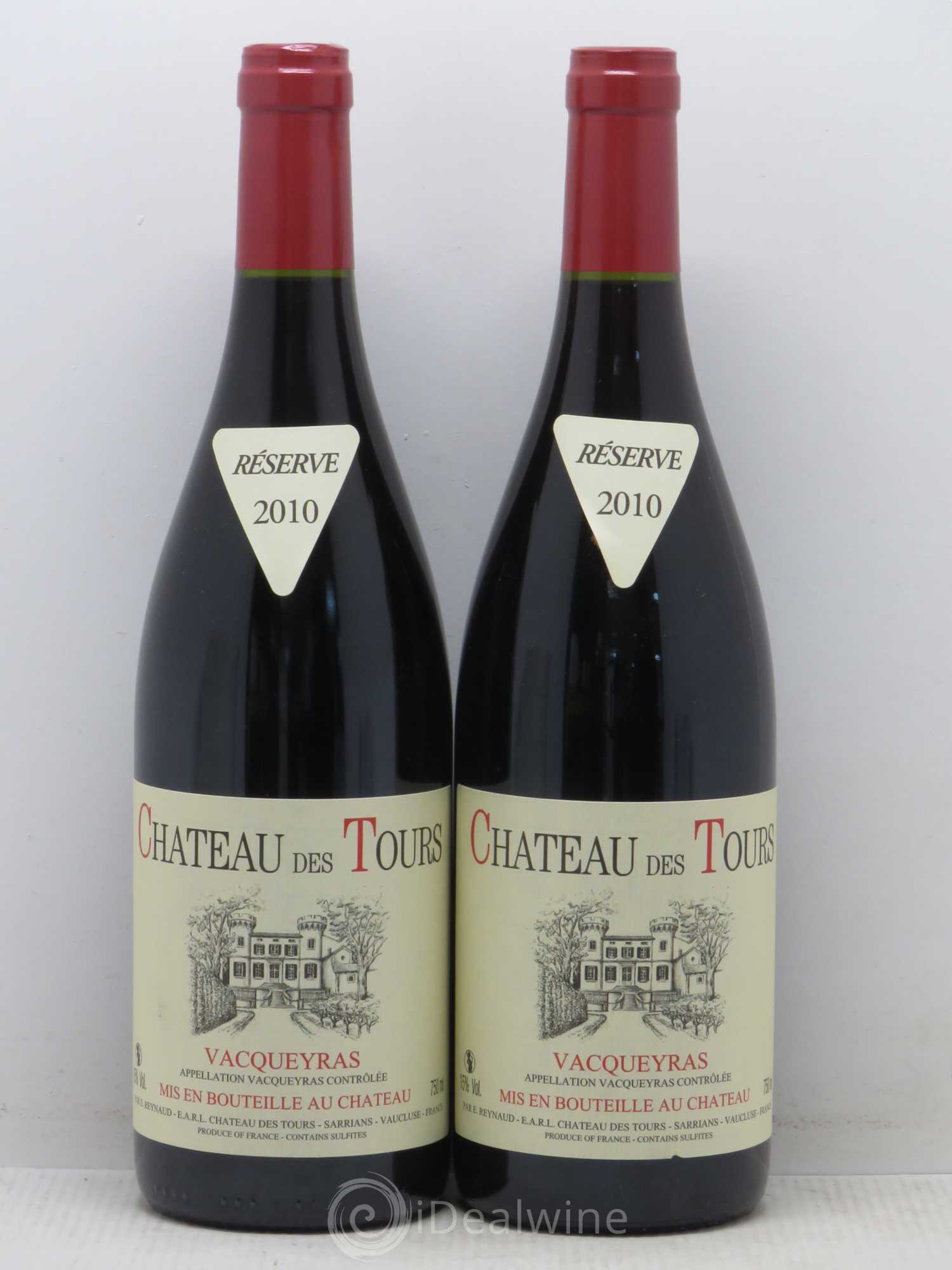 Vacqueyras Château des Tours Emmanuel Reynaud 2010 - Lot de 2 bouteilles - 0