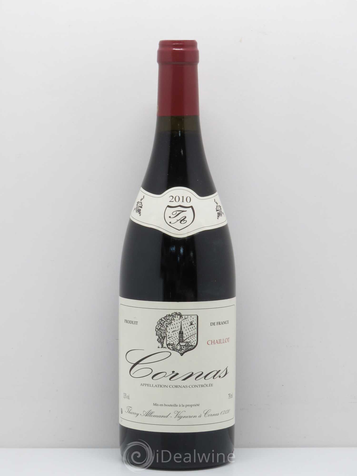 Cornas Chaillot Thierry Allemand 2010 - Lot de 1 bouteille - 0