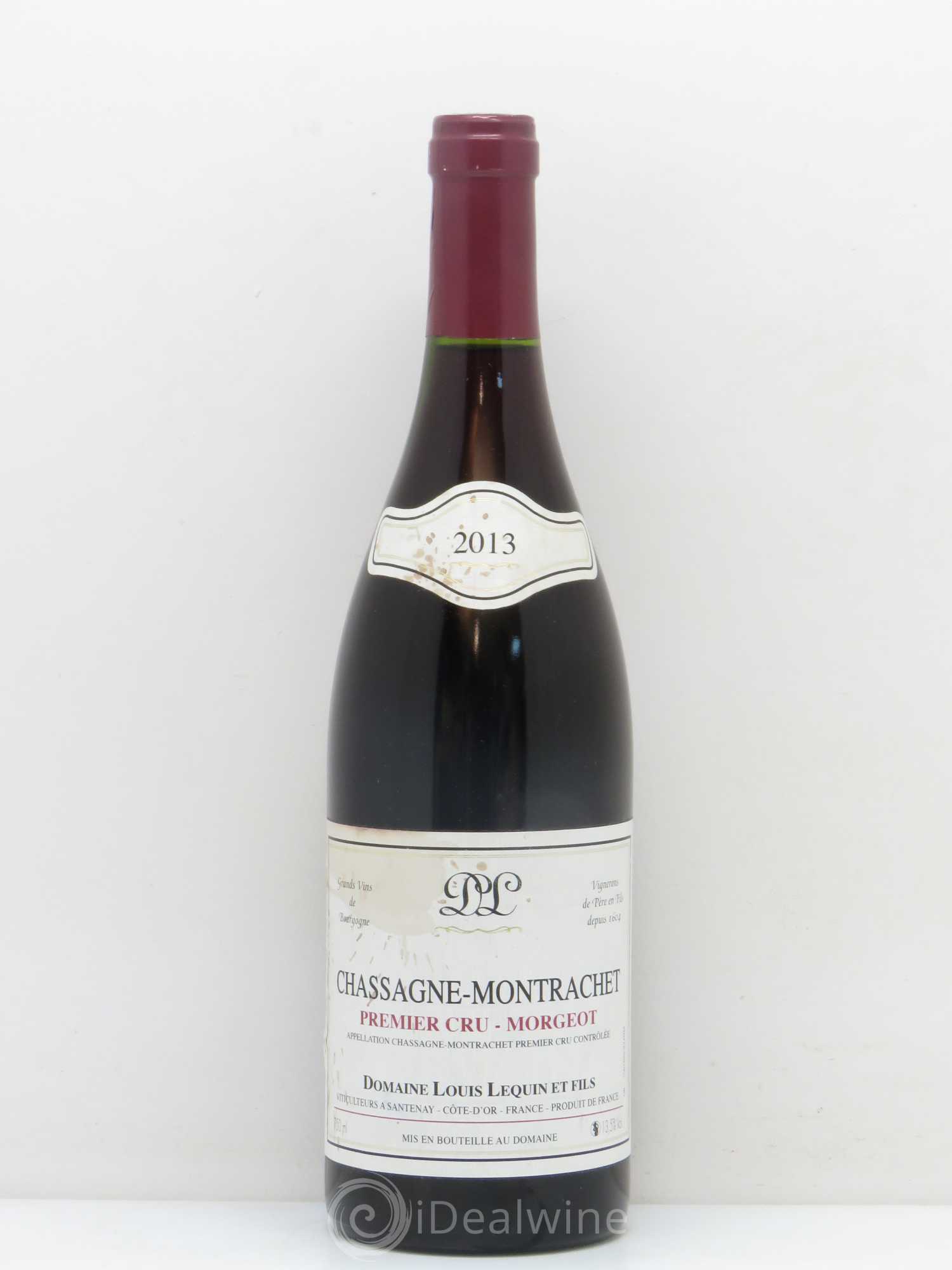 Chassagne-Montrachet 1er Cru Morgeot Domaine Louis Lequin et fils (sans prix de réserve) 2013 - Posten von 1 Flasche - 0
