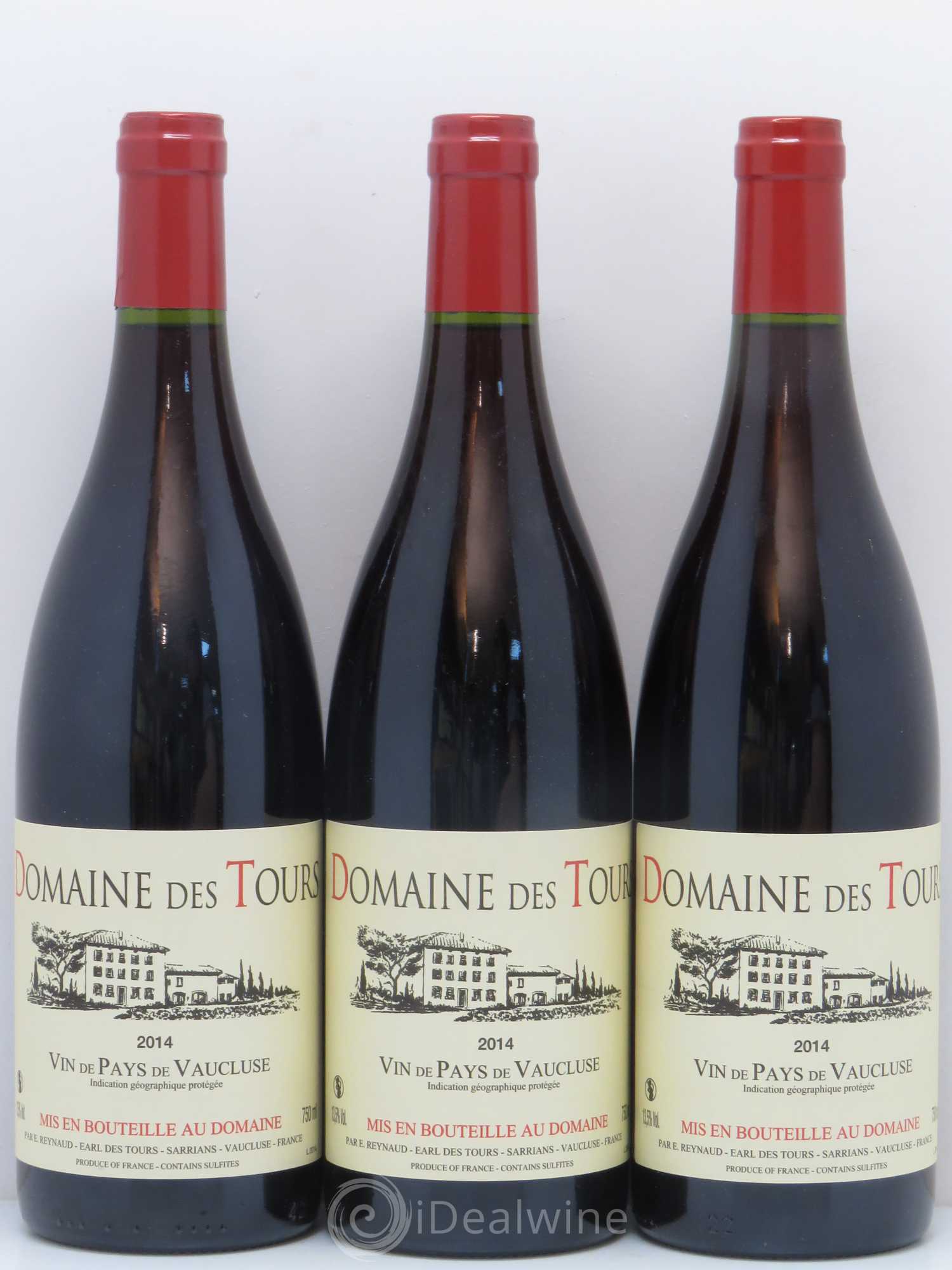 Vaucluse (Vin de Pays de Vaucluse) Domaine des Tours Emmanuel Reynaud 2014 - Lot de 3 bouteilles - 0