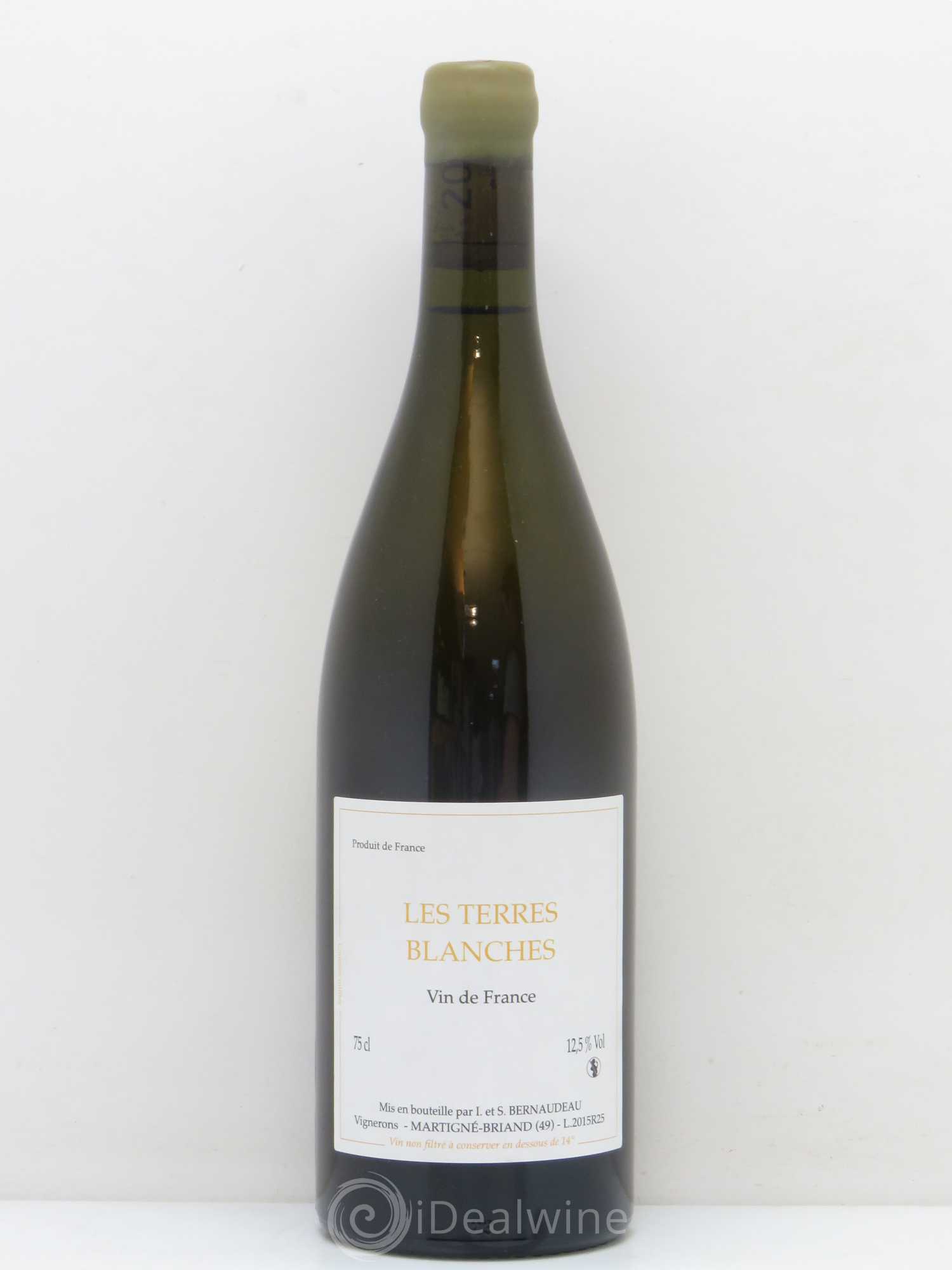 Vin de France Les Terres Blanches Stéphane Bernaudeau 2015 - Lot de 1 bouteille - 0