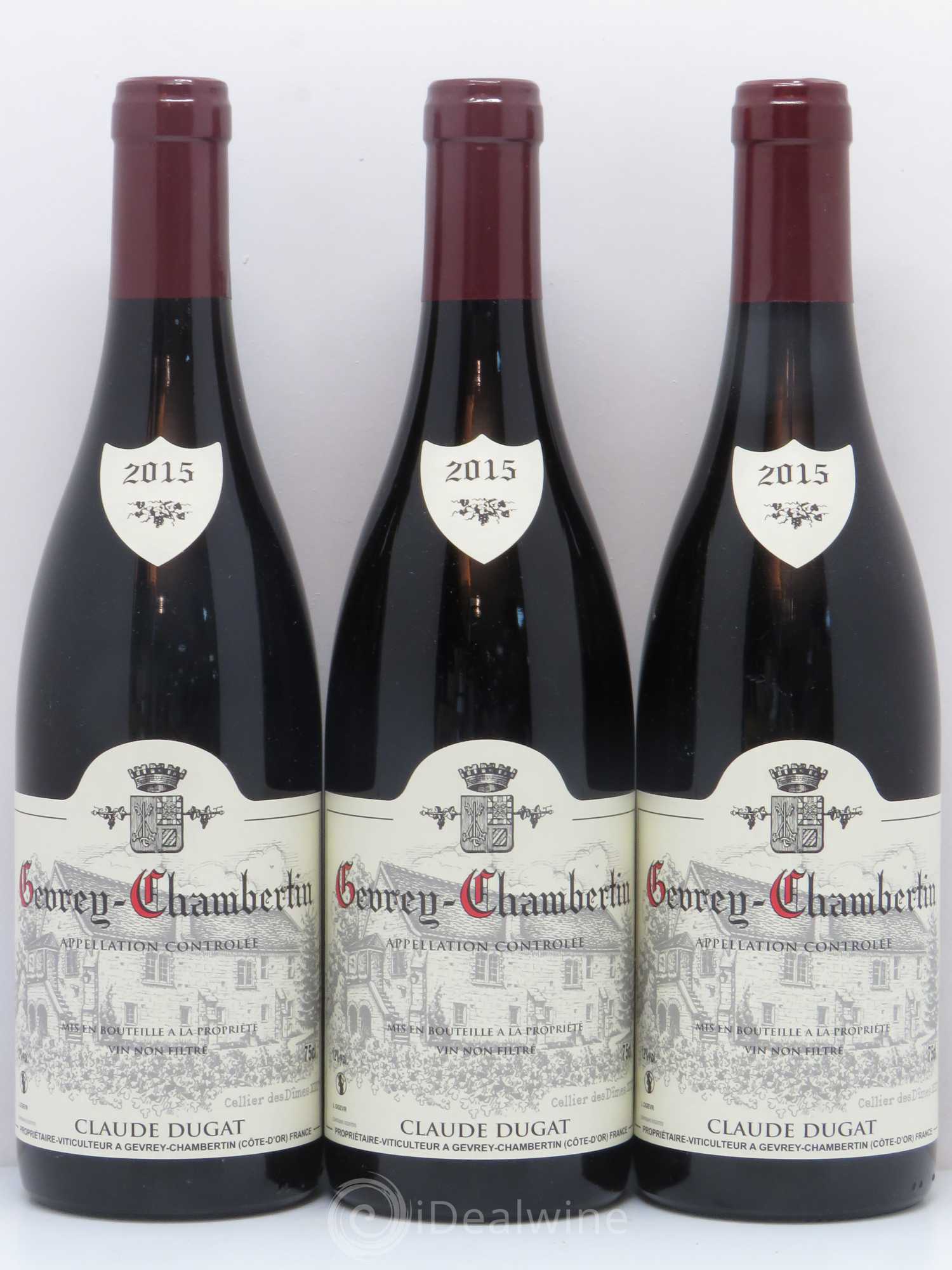 Gevrey-Chambertin Claude Dugat 2015 - Lot de 3 bouteilles - 0