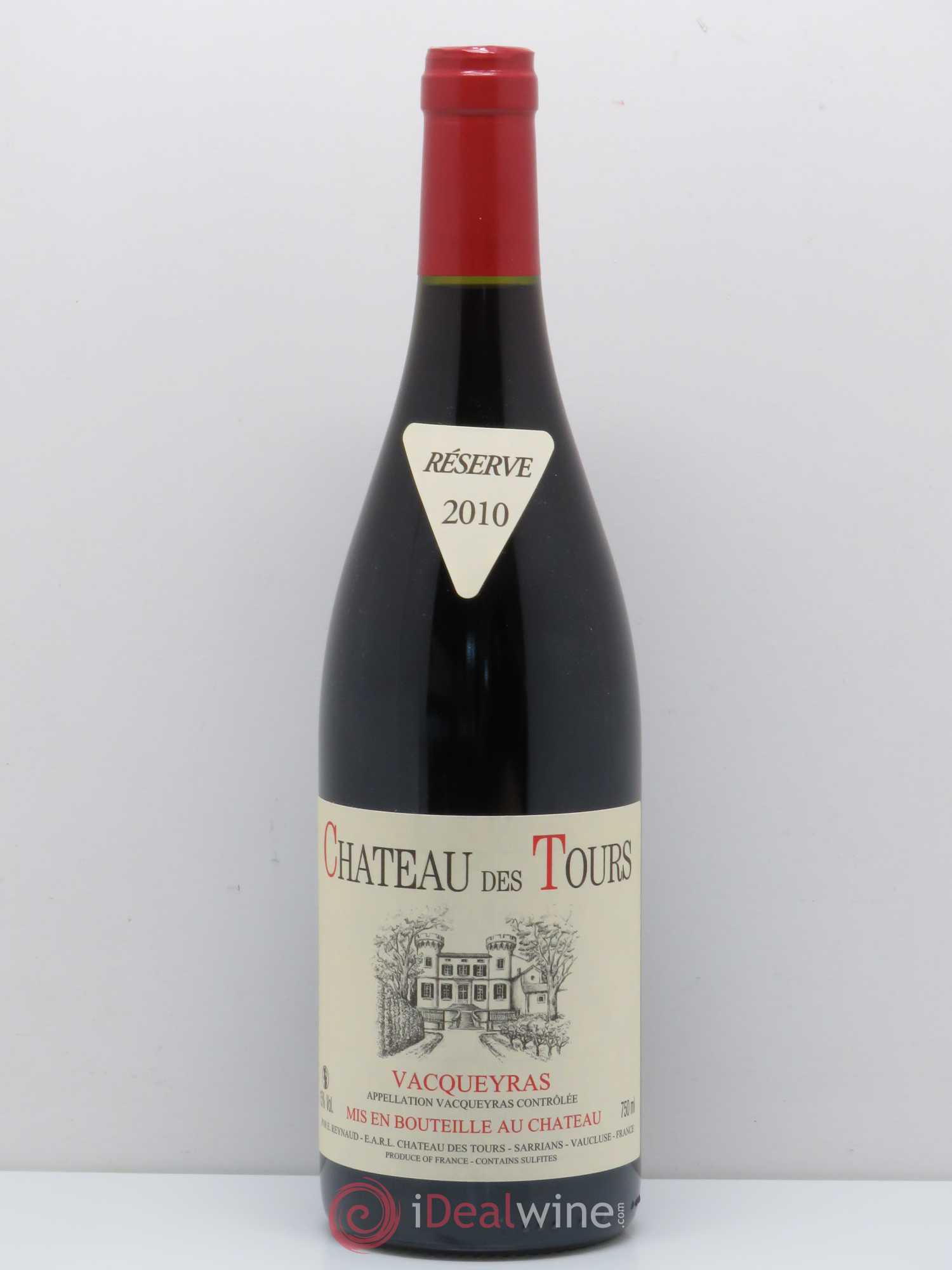 Vacqueyras Château des Tours Emmanuel Reynaud 2010 - Lot de 1 bouteille - 0
