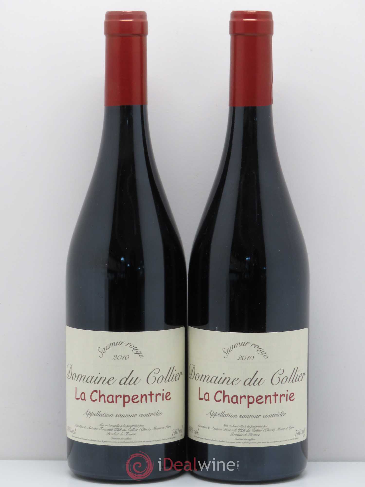 Saumur La Charpentrie Domaine du Collier 2010 - Lot de 2 bouteilles - 0