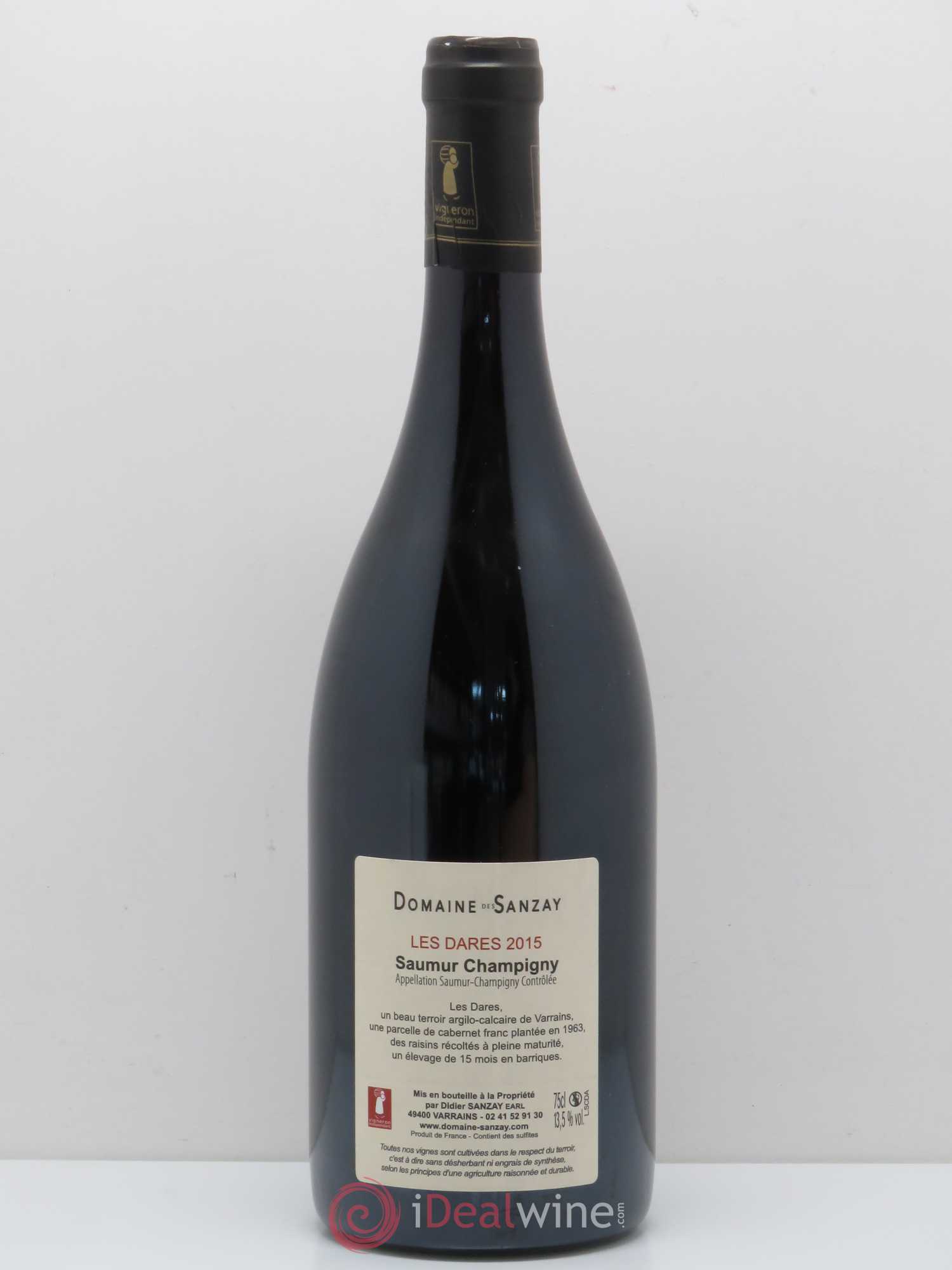 Saumur-Champigny Les Dares Domaine De Sanzay 2015 - Posten von 1 Flasche - 1