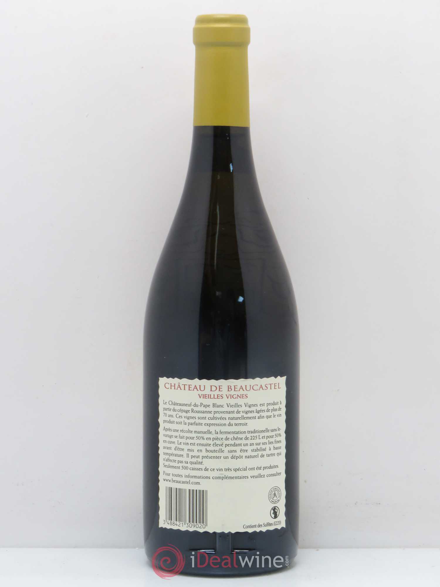 Châteauneuf-du-Pape Château de Beaucastel Vieilles vignes Roussanne Famille Perrin 2009 - Lot de 1 bouteille - 1