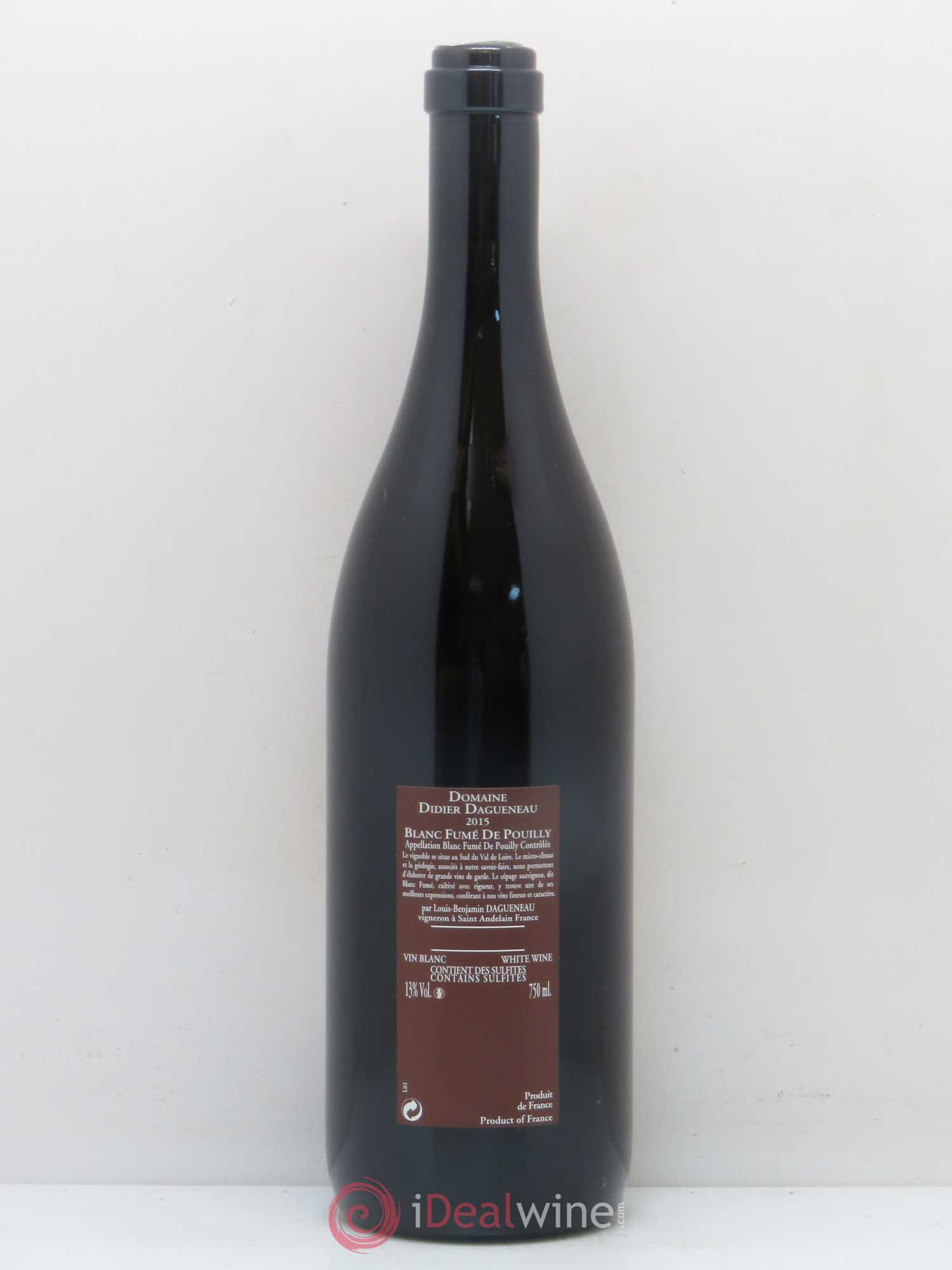 Vin de France (anciennement Pouilly-Fumé) Pur Sang Dagueneau (Domaine Didier - Louis-Benjamin) 2015 - Lot de 1 bouteille - 1