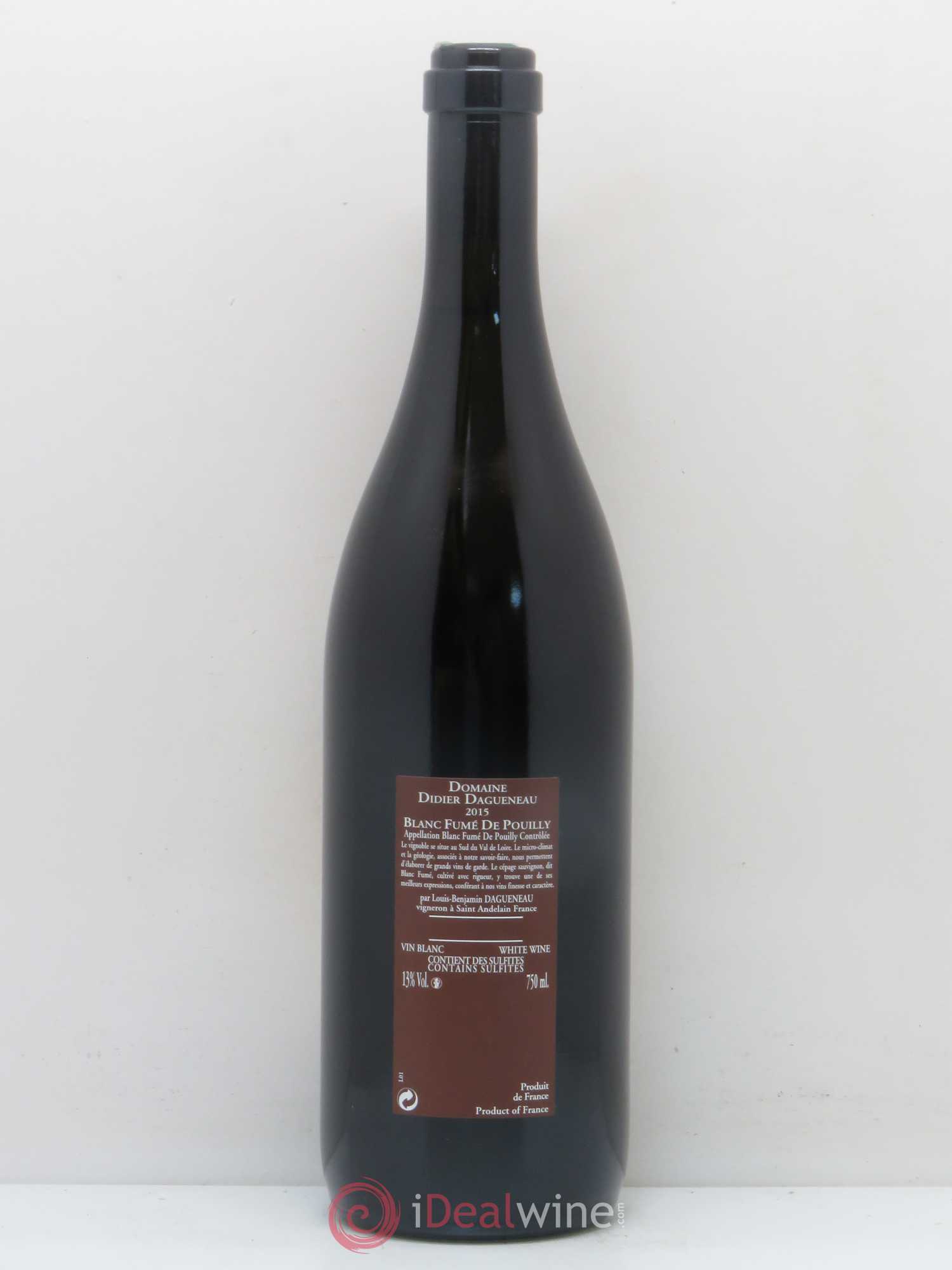 Vin de France (anciennement Pouilly-Fumé) Pur Sang Dagueneau (Domaine Didier - Louis-Benjamin) 2015 - Lot de 1 bouteille - 1