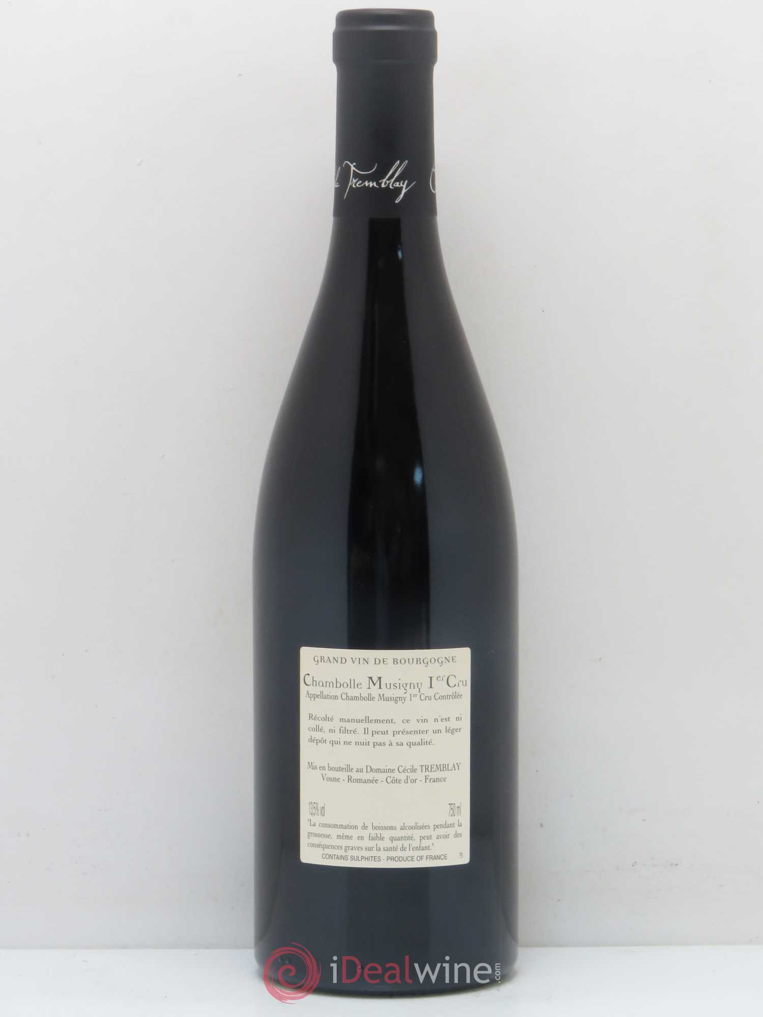 Chambolle-Musigny 1er Cru Les Feusselottes Cécile Tremblay 2015 - Lot de 1 bouteille - 1