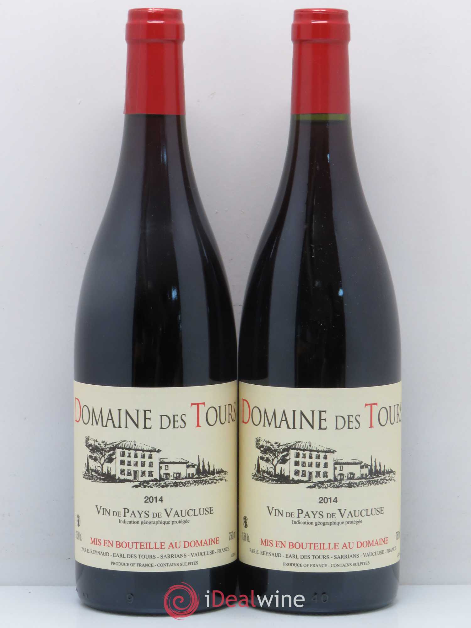 Vaucluse (Vin de Pays de Vaucluse) Domaine des Tours Emmanuel Reynaud 2014 - Lot de 2 bouteilles - 0