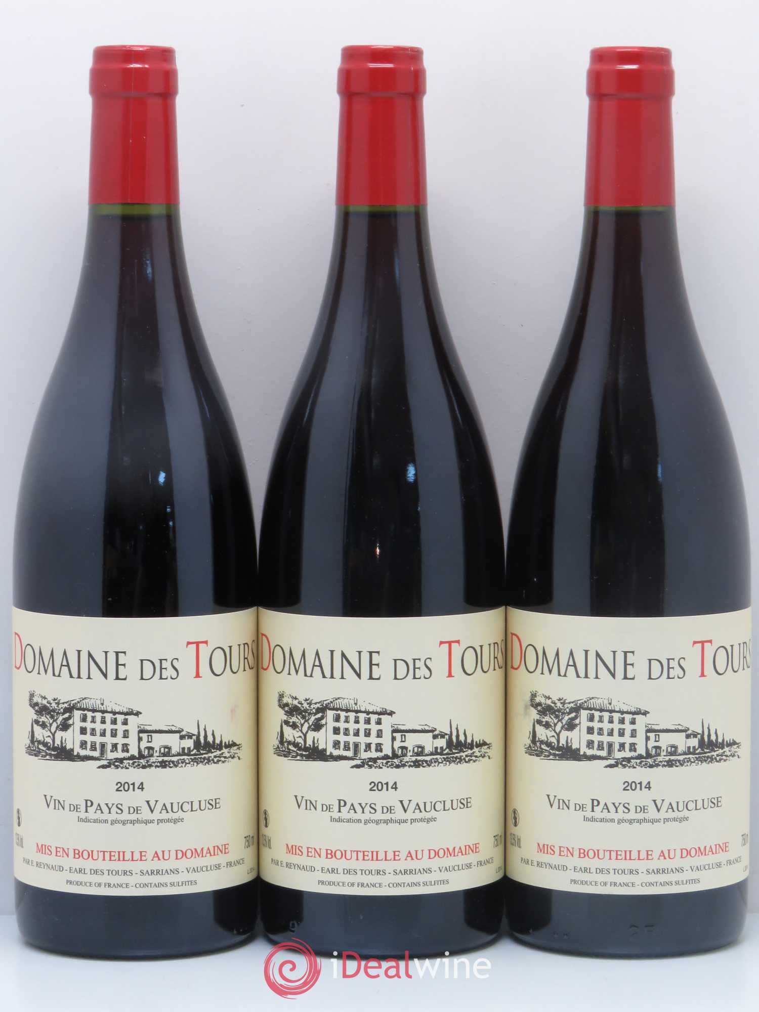 Vaucluse (Vin de Pays de Vaucluse) Domaine des Tours Emmanuel Reynaud 2014 - Lot de 3 bouteilles - 0