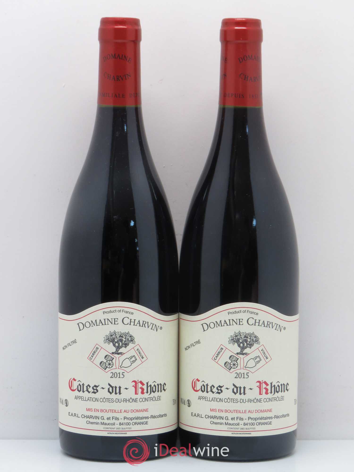 Côtes-du-Rhône Charvin (Domaine) 2015 - Lot de 2 bouteilles - 0