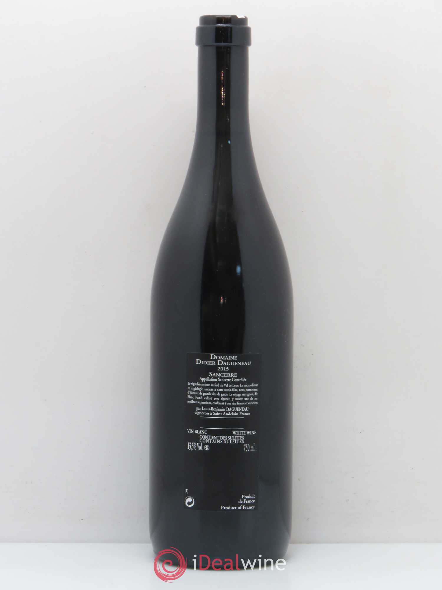 Sancerre Le Mont Damné Chavignol Dagueneau (Domaine Didier - Louis-Benjamin) 2015 - Lot de 1 bouteille - 1