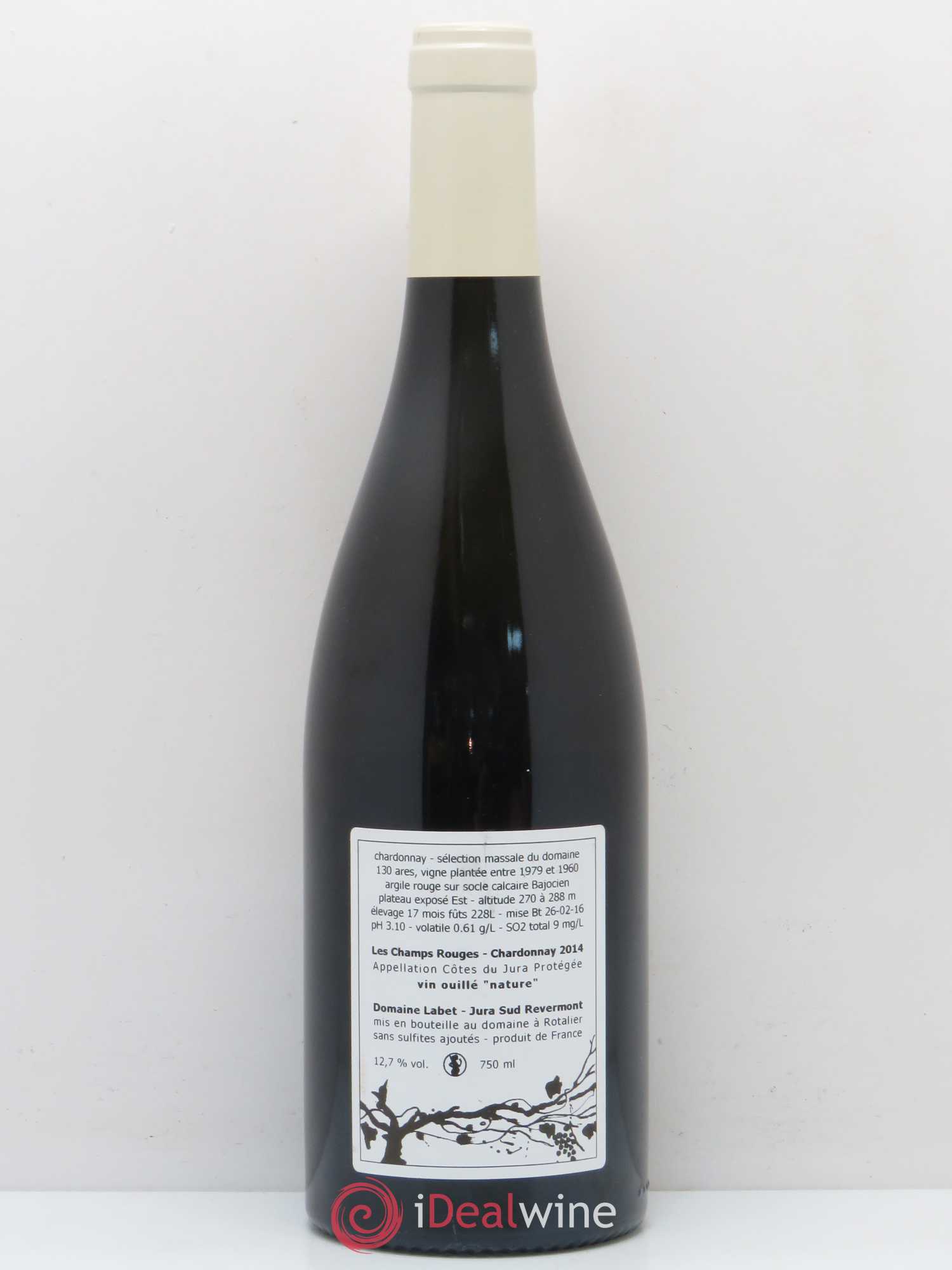 Côtes du Jura Chardonnay les Champs rouges Labet 2014 - Posten von 1 Flasche - 1