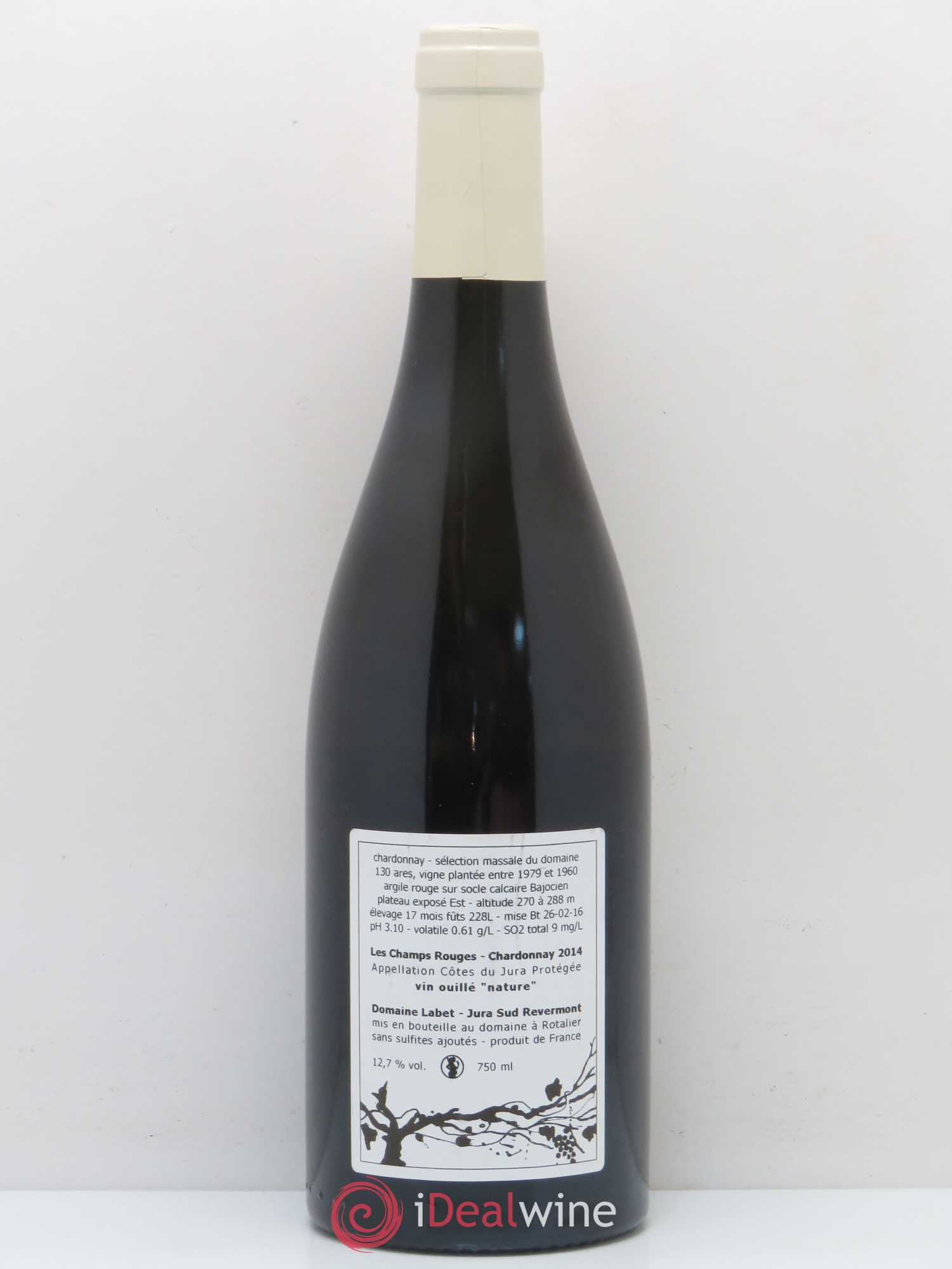 Côtes du Jura Chardonnay les Champs rouges Labet 2014 - Posten von 1 Flasche - 1