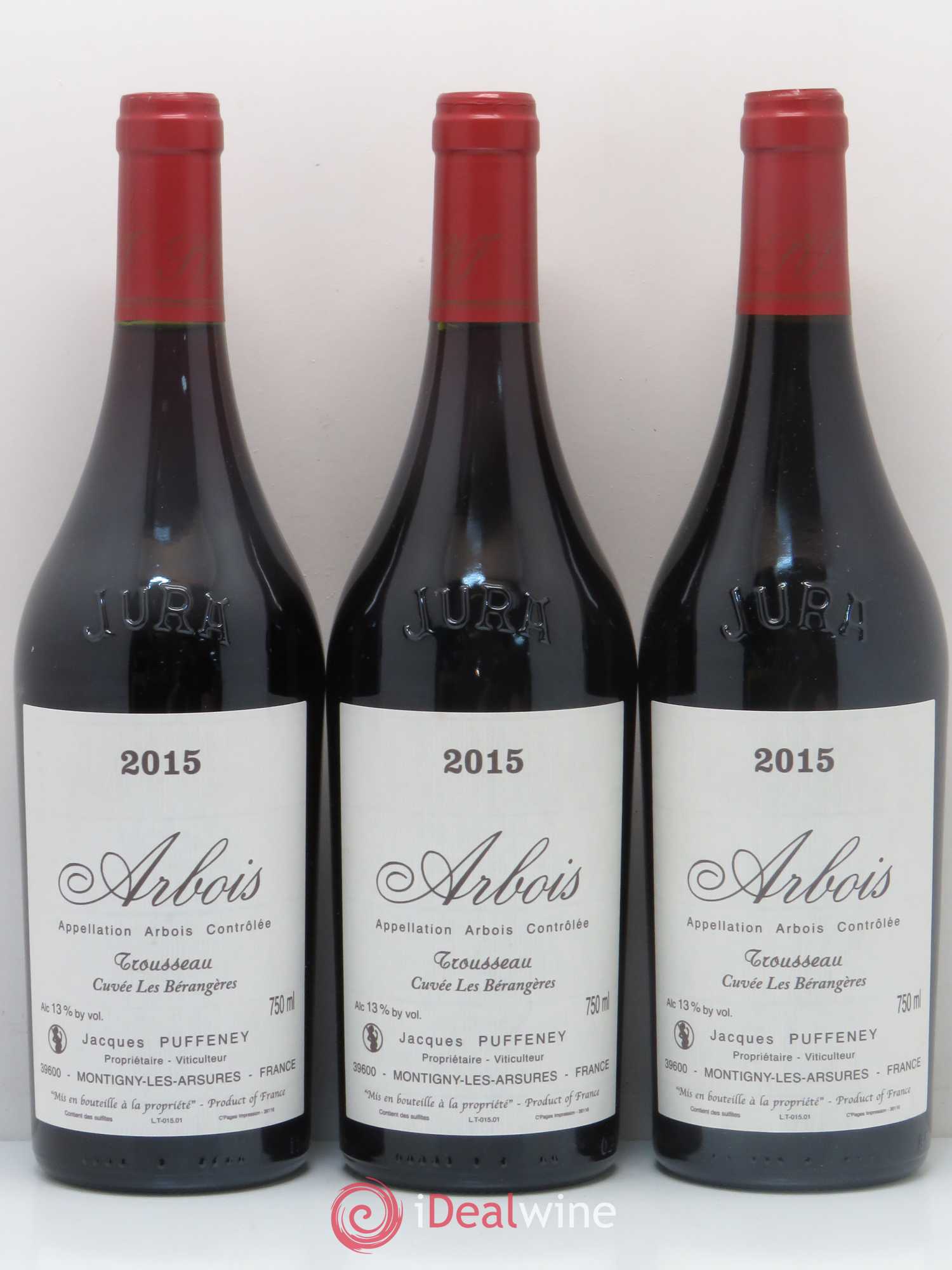 Arbois Trousseau Cuvée Les Bérangères Puffeney 2015 - Posten von 3 Flaschen - 0