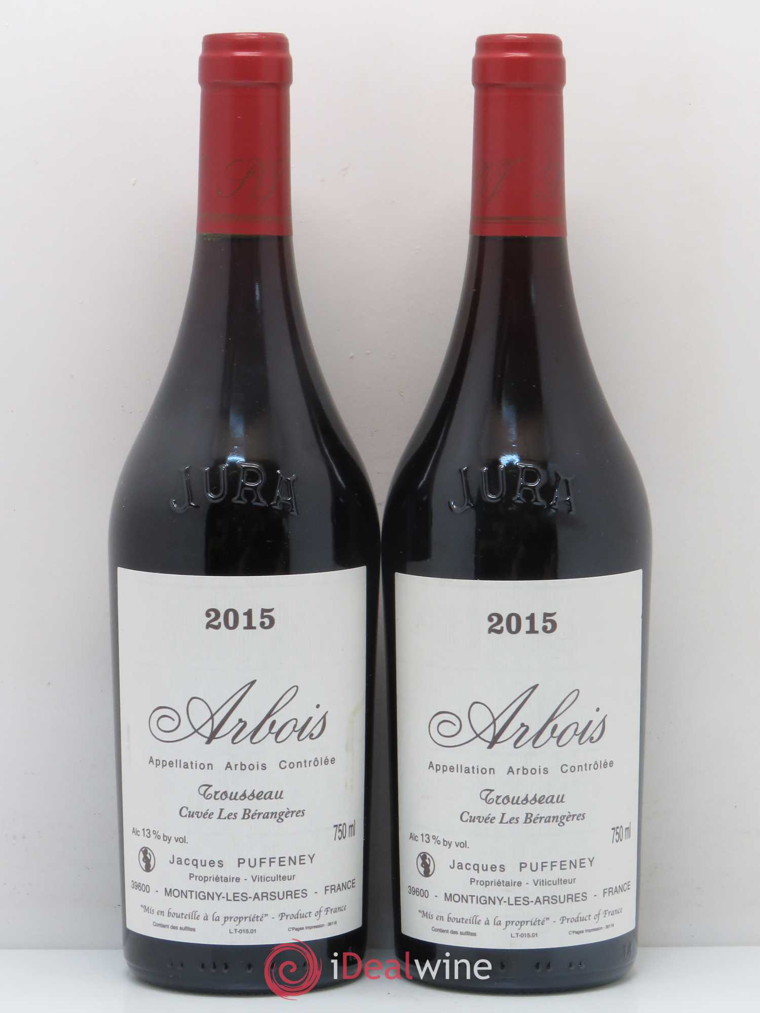 Arbois Trousseau Cuvée Les Bérangères Puffeney 2015 - Posten von 2 Flaschen - 0