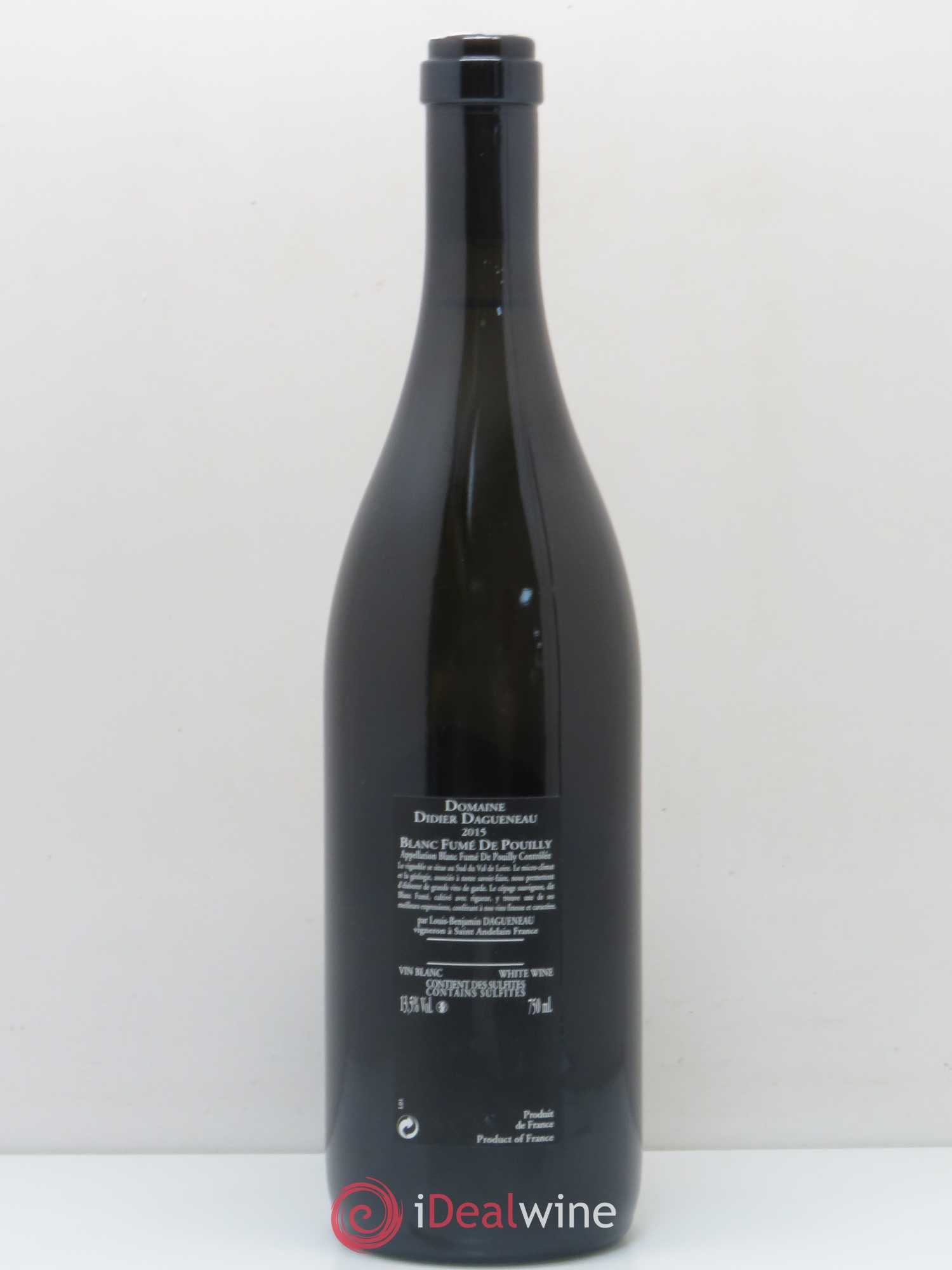 Vin de France (anciennement Pouilly-Fumé) Silex Dagueneau (Domaine Didier - Louis-Benjamin) 2015 - Lot de 1 bouteille - 1