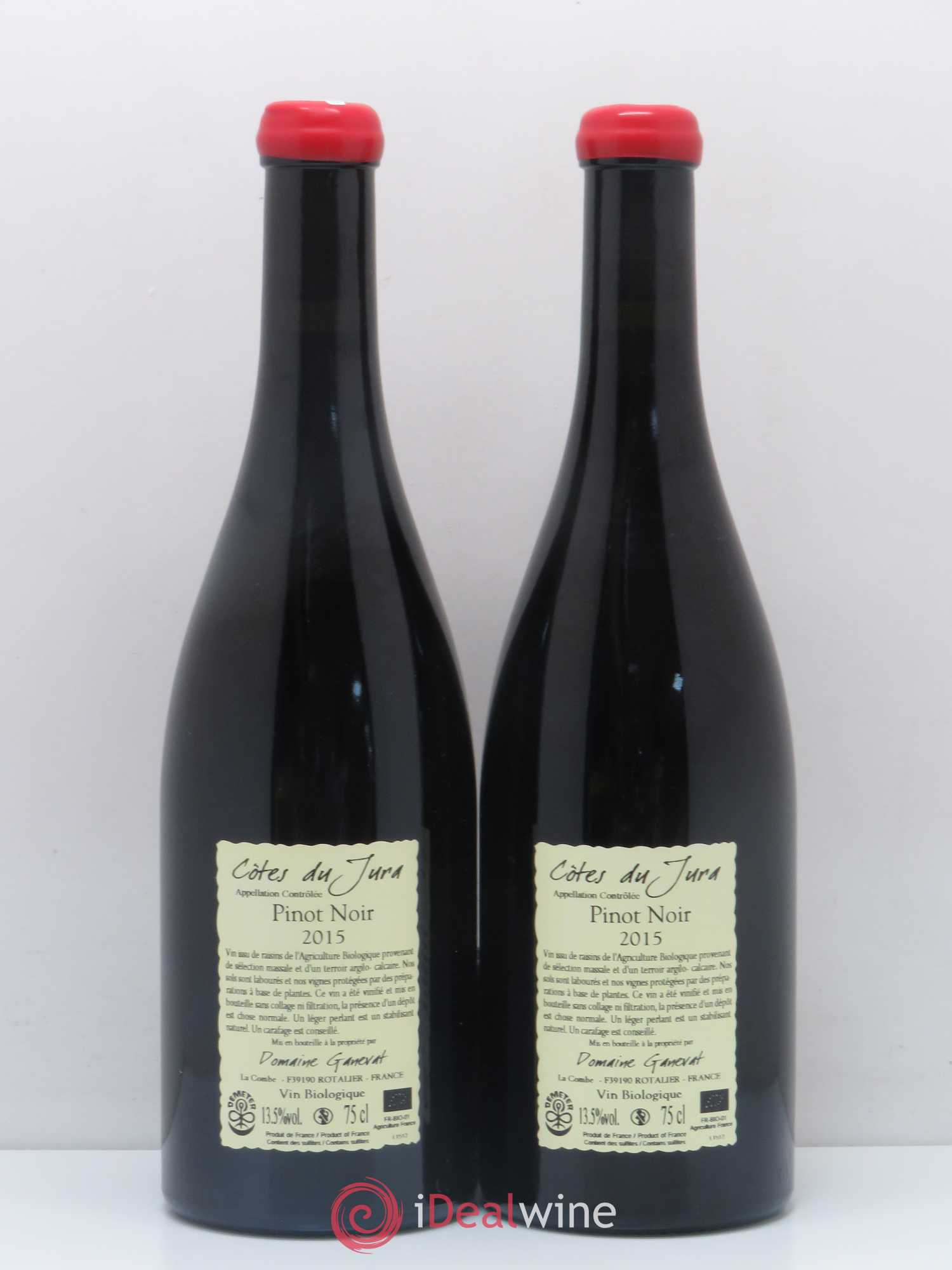 Côtes du Jura Cuvée Julien Jean-François Ganevat (Domaine) Pinot noir 2015 - Lot de 2 bouteilles - 1