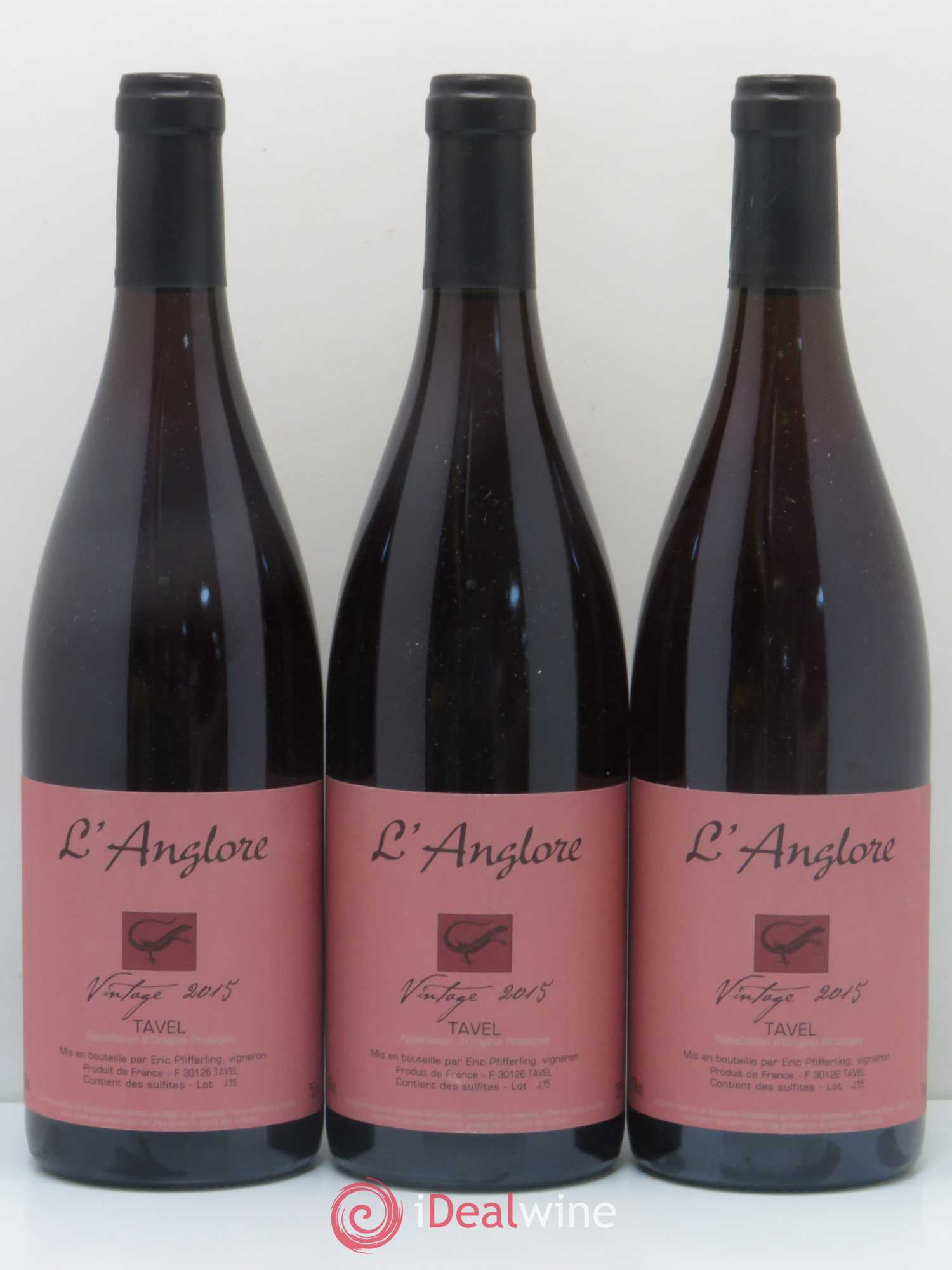 Tavel Vintage Domaine L'Anglore 2015 - Posten von 3 Flaschen - 0