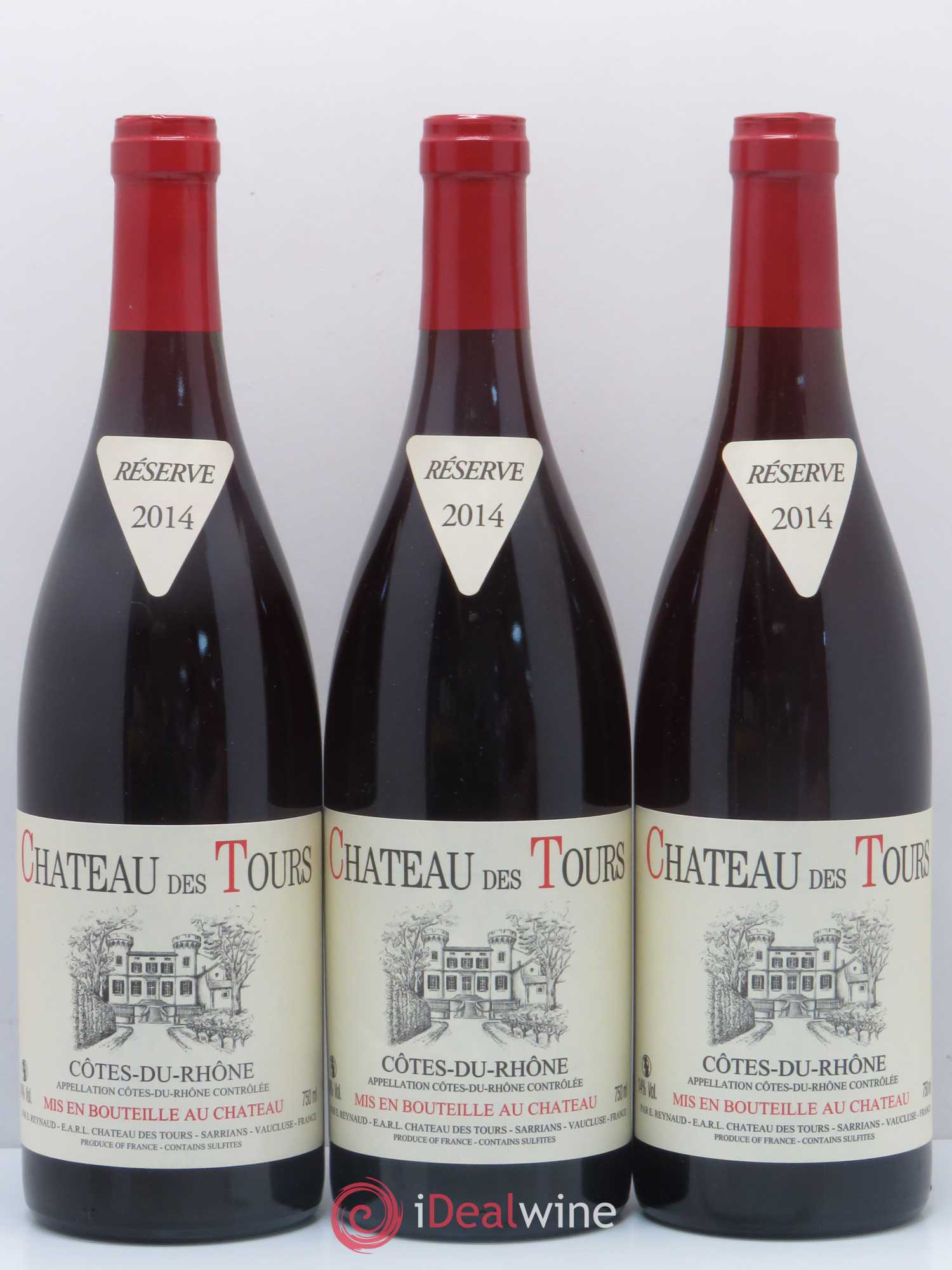 Côtes-du-Rhône Château des Tours Emmanuel Reynaud 2014 - Lot de 3 bouteilles - 0
