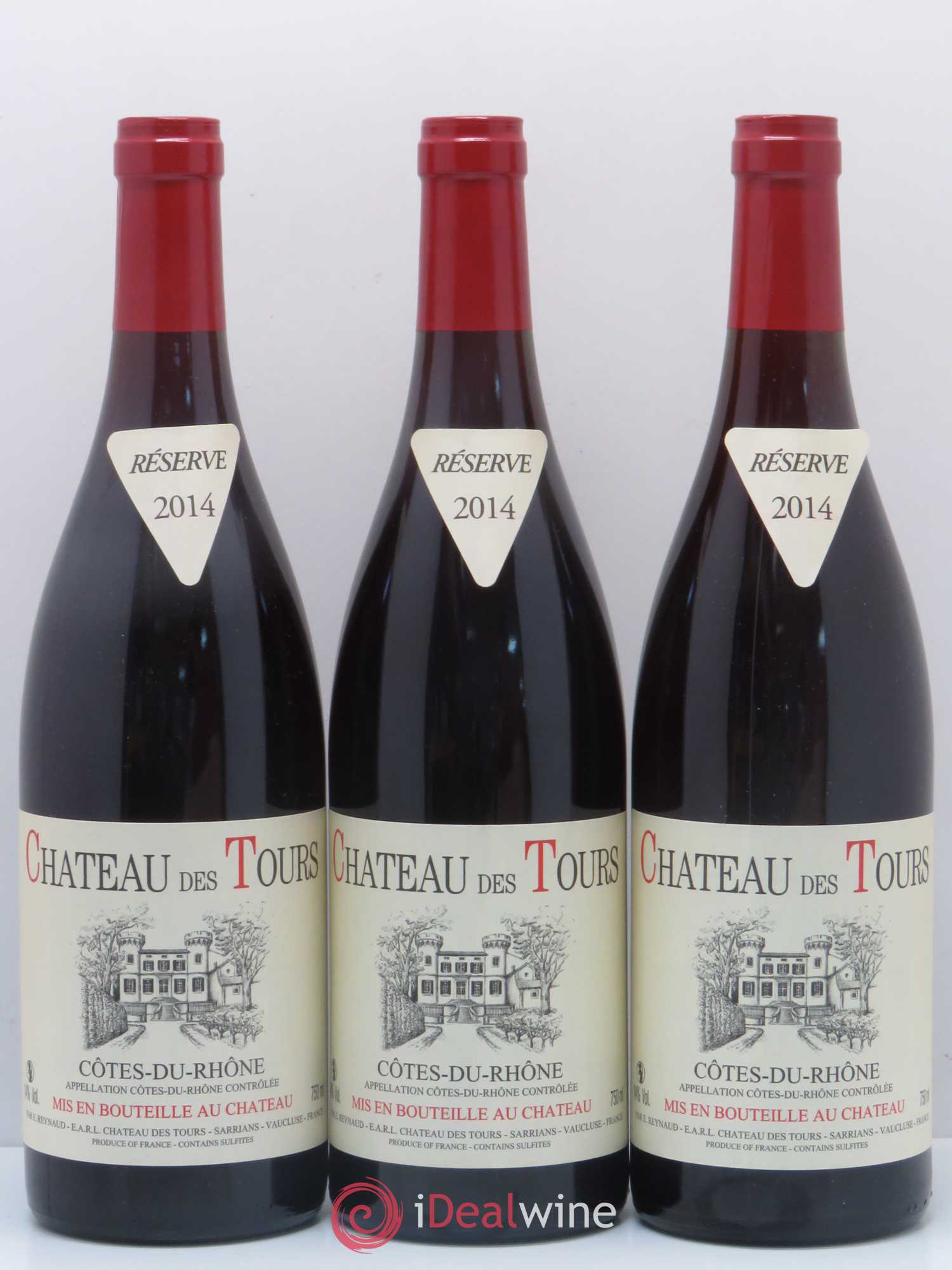 Côtes-du-Rhône Château des Tours Emmanuel Reynaud 2014 - Lot de 3 bouteilles - 0